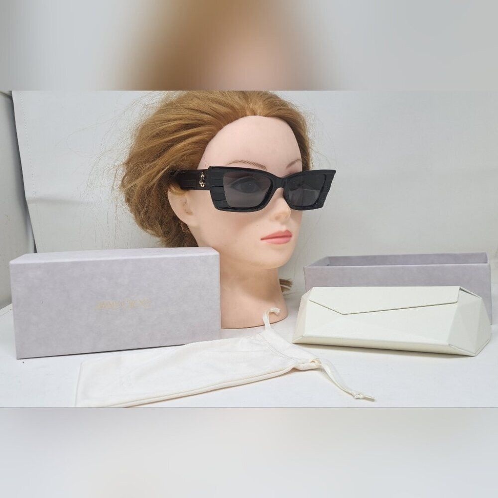 Jimmy Choo NWT Jimmy Choo Avenue Motif Tatum Sunglasses Matte Black Gr Size ONE SIZE - 3 Thumbnail