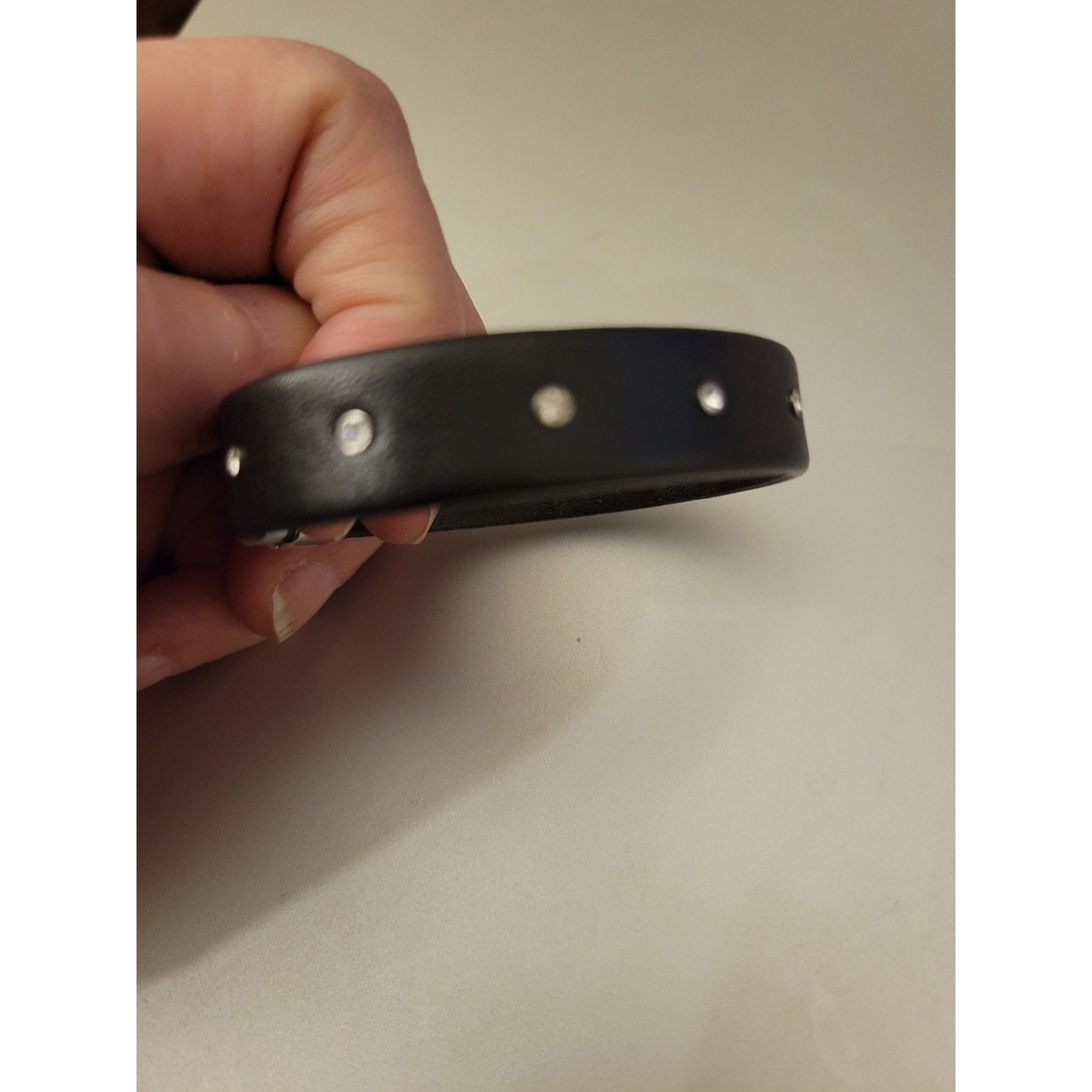 Other Leather Bracelet with Cubic Zirconia stones 6.5 " Size ONE SIZE - 1 Thumbnail