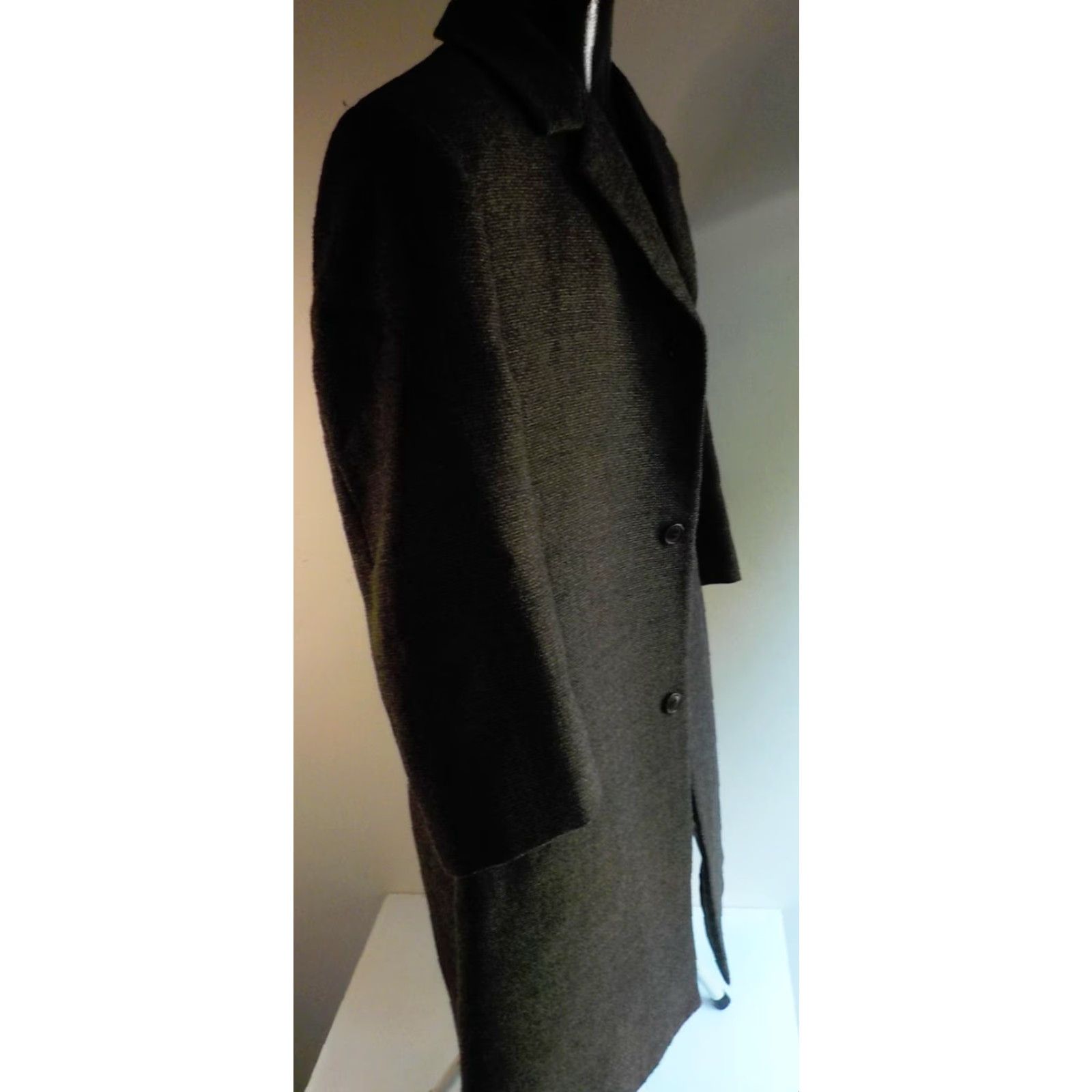 Calvin Klein CALVIN KLEIN Men's Wool Single Breasted Overcoat Brown Lined Size LARGE Size US L / EU 52-54 / 3 - 3 Thumbnail