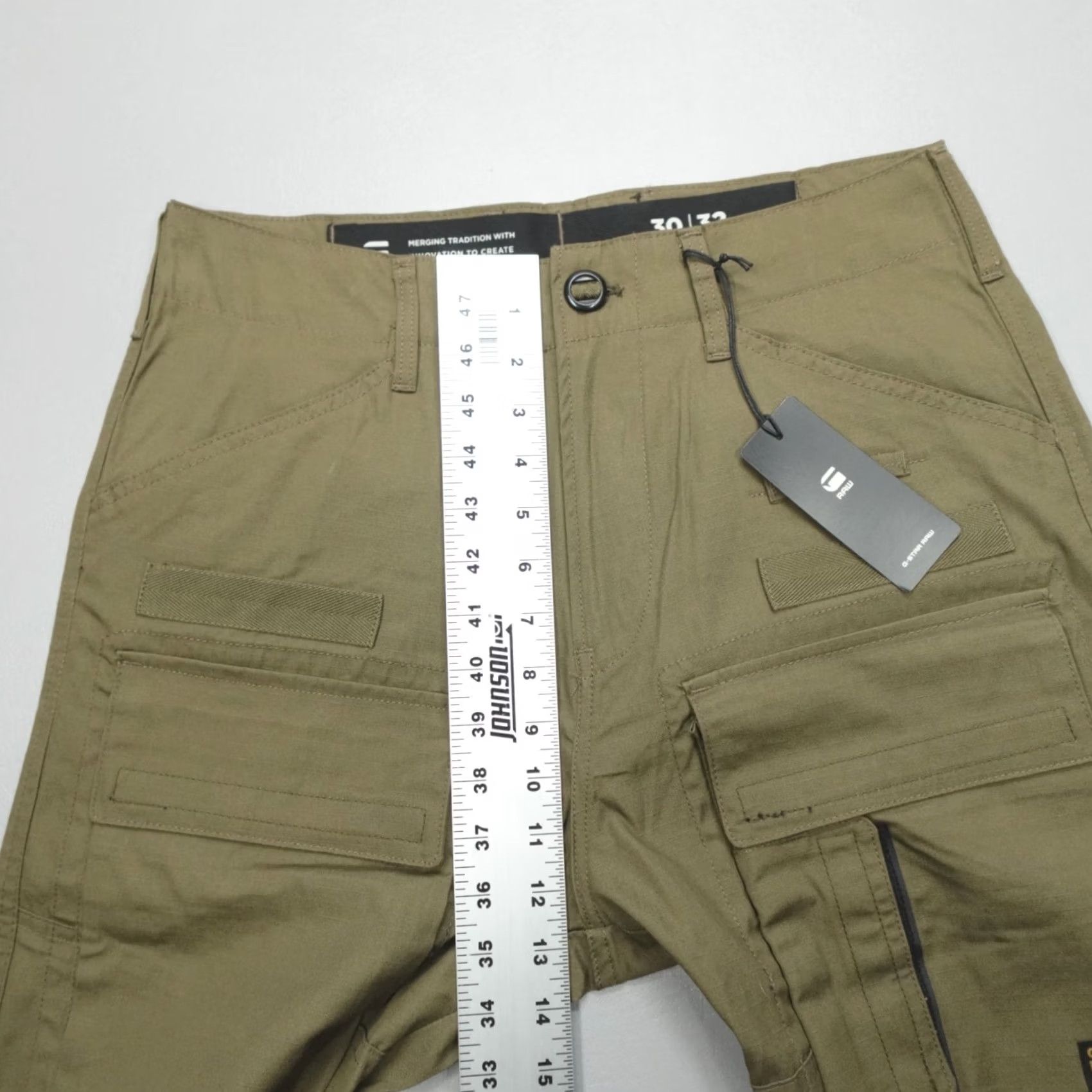 G-Star G-Star Raw 3D Regular Tapered Cargo Pants Men 30x32 Ripstop Dark Olive Camouflage Pockets Cargo Pants Mens for Casual Wear Size US 30 / EU 46 - 7 Thumbnail