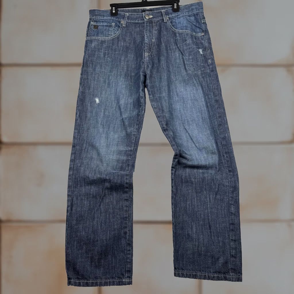 Ecko Unltd. VINTAGE Ecko Unltd. Jeans Denim Straight 36x32 Distressed Hip Hop Men Wide 5-Pocket blue Medium Rise Mens Size US 36 / EU 52 - 1 Thumbnail