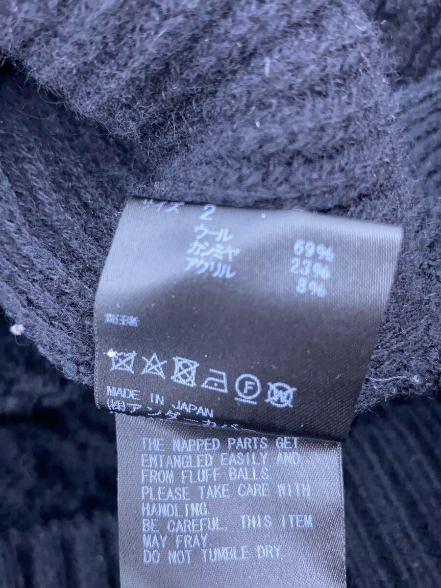 Sweater Cardigan thick Wool Button Up Patch Pocket Black