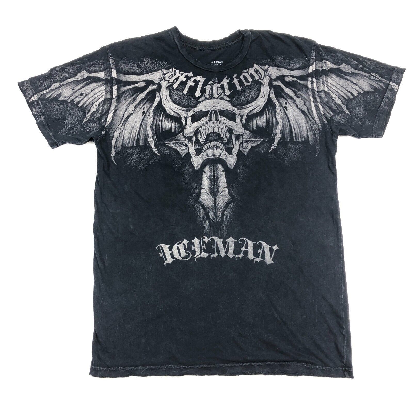 Affliction × UFC × Vintage Affliction Ice Man Chuck Liddell Skull & Wings Tee Size XL Size US XL / EU 56 / 4 - 1 Thumbnail