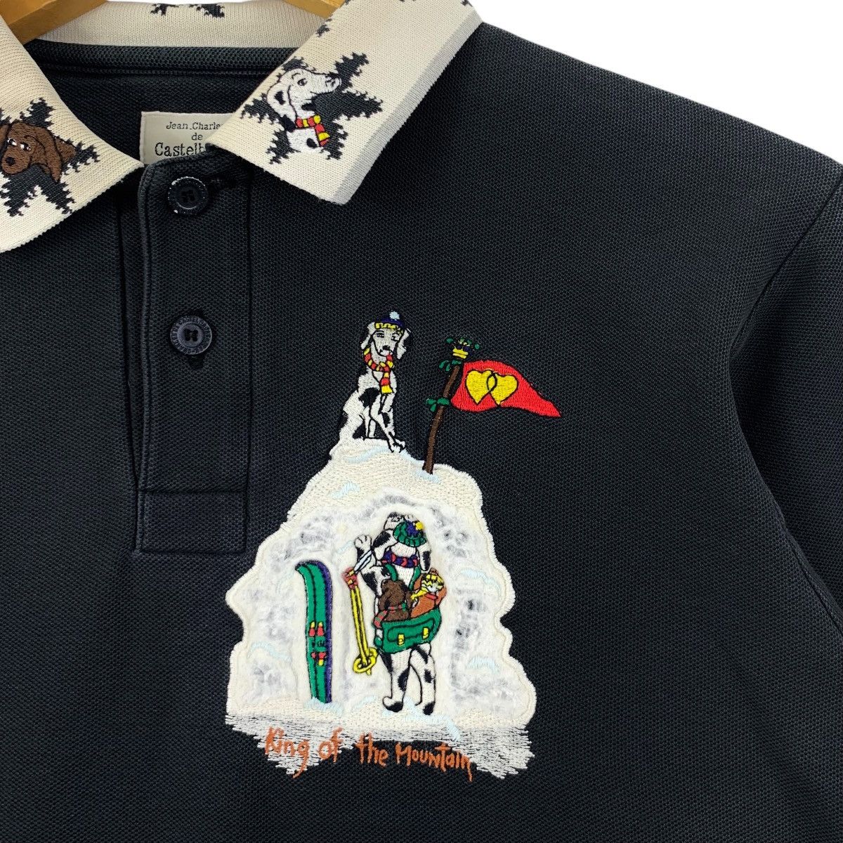 Jean Charles De Castelbajac Vintage JC CASTELBAJAC King Of Mountains Polo Tee Shirt Top Size S / US 4 / IT 40 - 3 Thumbnail