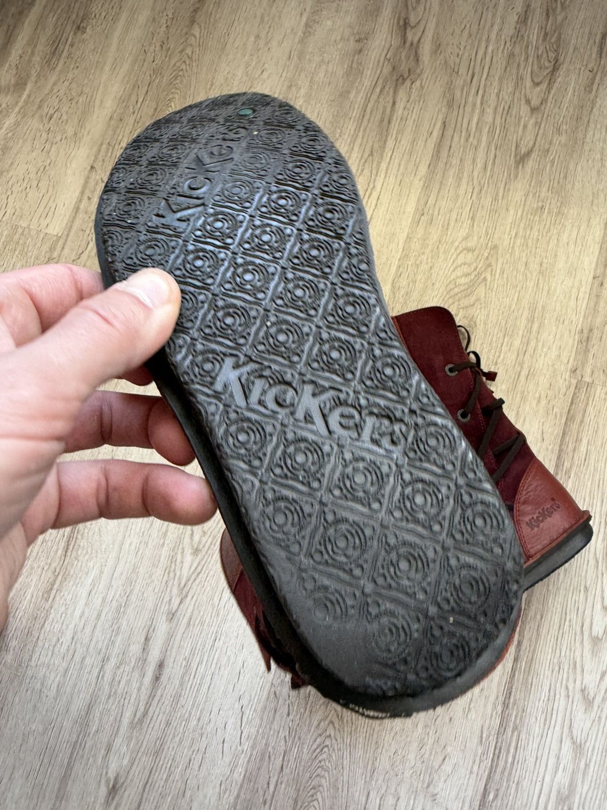 Kickers Kickers Red Leather Avant-Garde Back Lace Boots EU 38 Size US 7.5 / IT 37.5 - 12 Thumbnail
