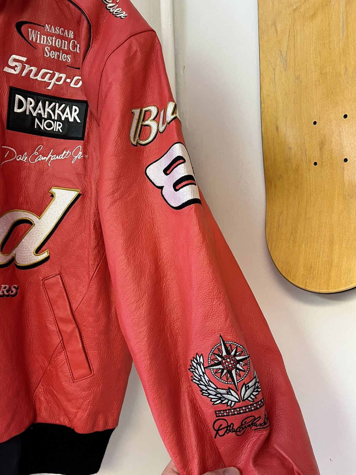 NASCAR × Vintage 1999 Jeff Hamilton Dale Earnhardt JR Leather Jacket Size US XL / EU 56 / 4 - 6 Thumbnail