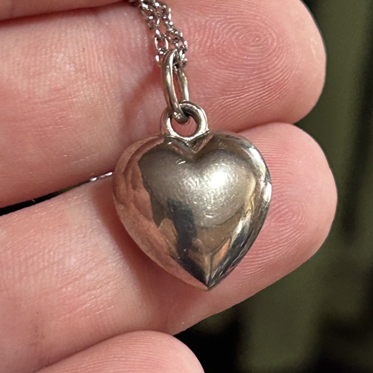 Handmade Handcrafted vintage heavy weight bubble heart necklace Size ONE SIZE - 2 Thumbnail