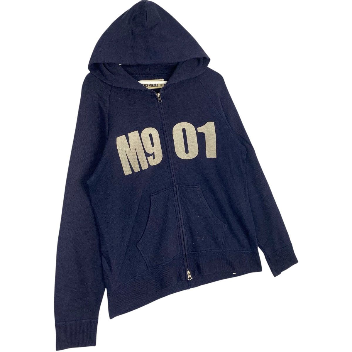 Vintage Vintage Japanese Brand Back Number Full Zip Hoodie Sweater Size US M / EU 48-50 / 2 - 3 Thumbnail