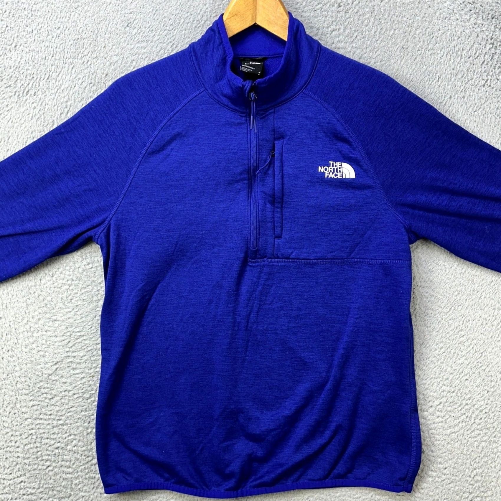 The North Face The North Face Sweatshirt Mens Blue 1/4 Zip Fleece Pullover Logo Zipper Mock Neck Short Sleeve? Size US M / EU 48-50 / 2 - 4 Thumbnail