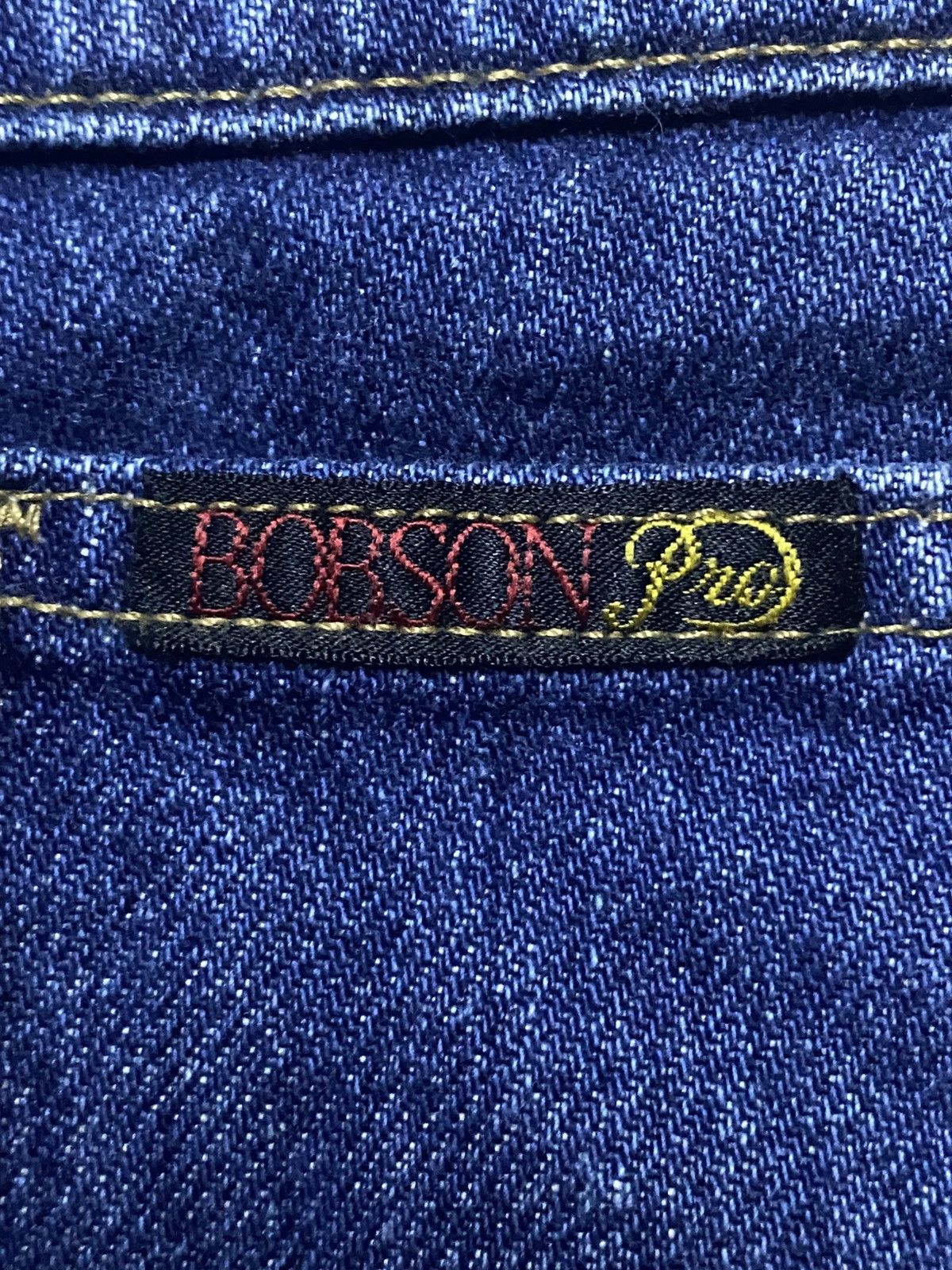 Japanese Brand Vintage Nouvelle Bobson Pro Blue Wash Tapered Leg Jeans Size US 30 / EU 46 - 10 Thumbnail