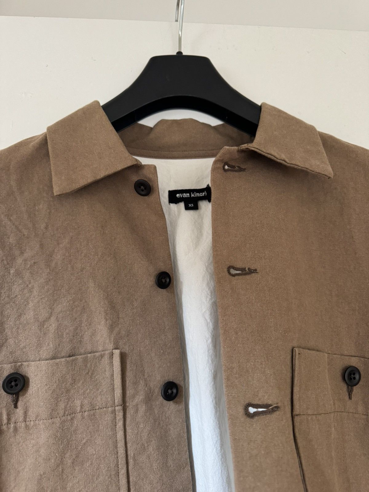 Evan Kinori Field Shirt Two Undyed Organic Cotton Canvas Size US XS / EU 42 / 0 - 9 Thumbnail