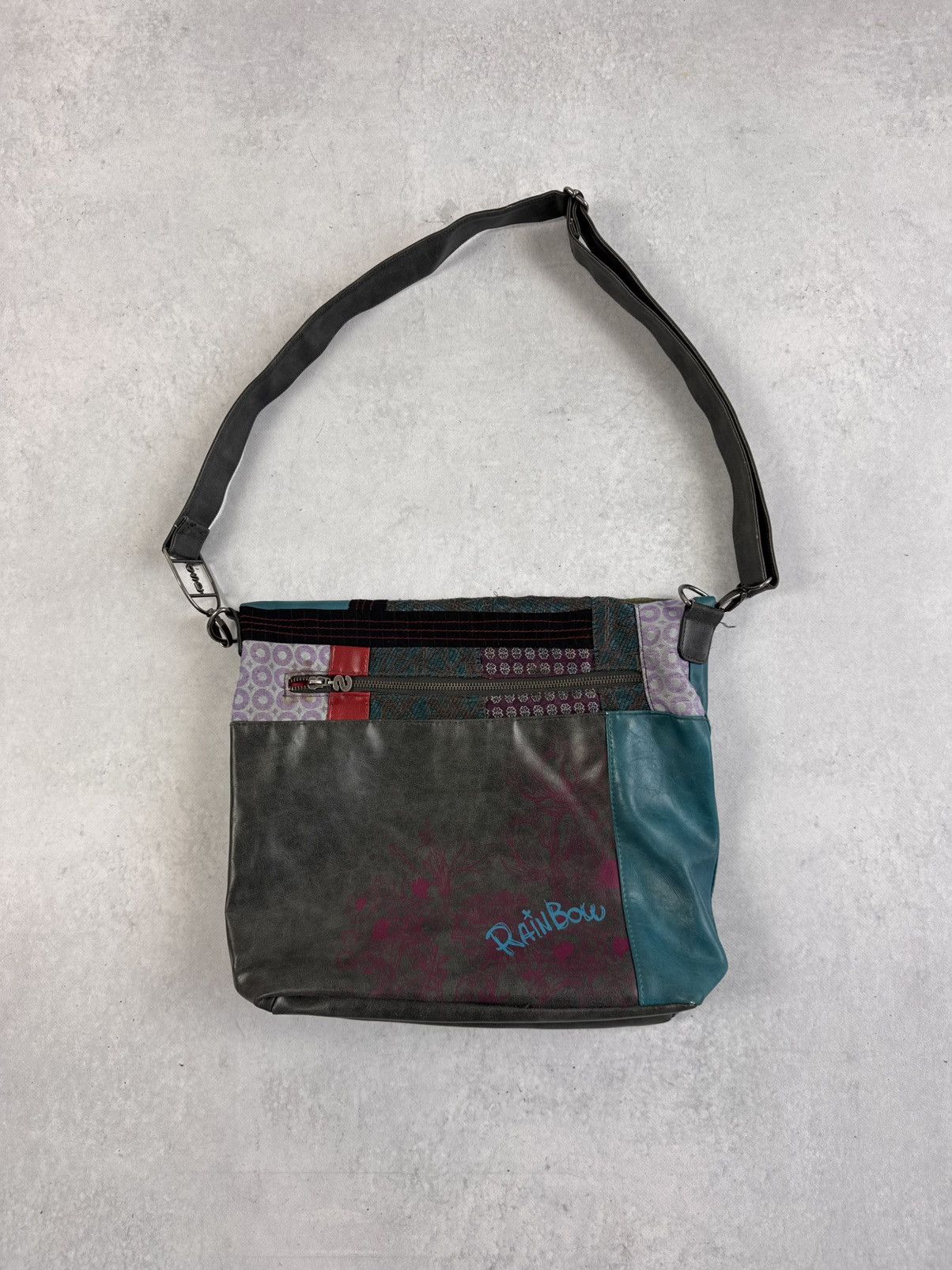 Desigual Vintage 90’s Desigual Crazy Printed Custom Leather Bag Size ONE SIZE - 8 Thumbnail