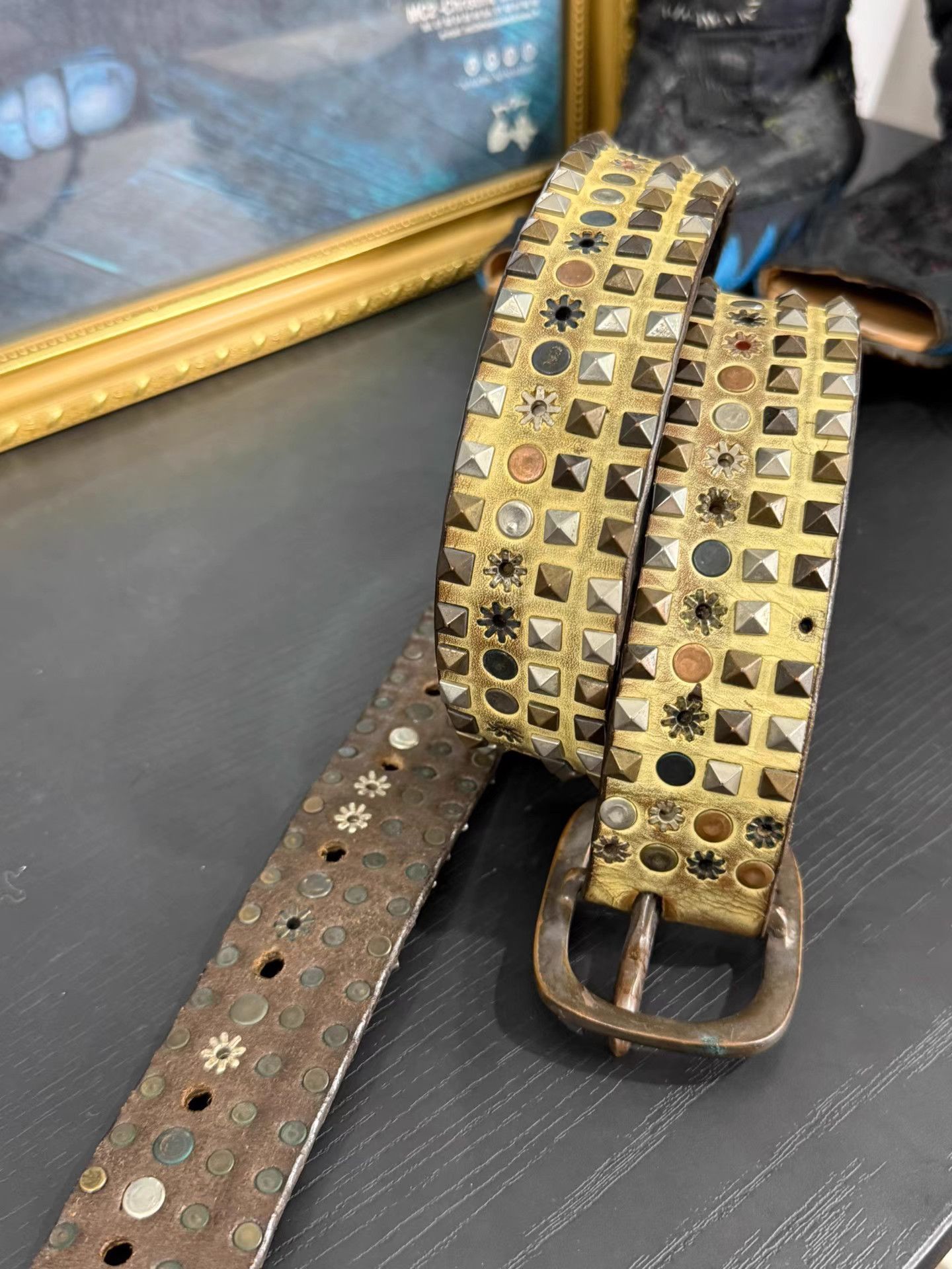 Marithe + Francois Girbaud MFG Vintage Rivet Belt K20 Size ONE SIZE - 5 Thumbnail