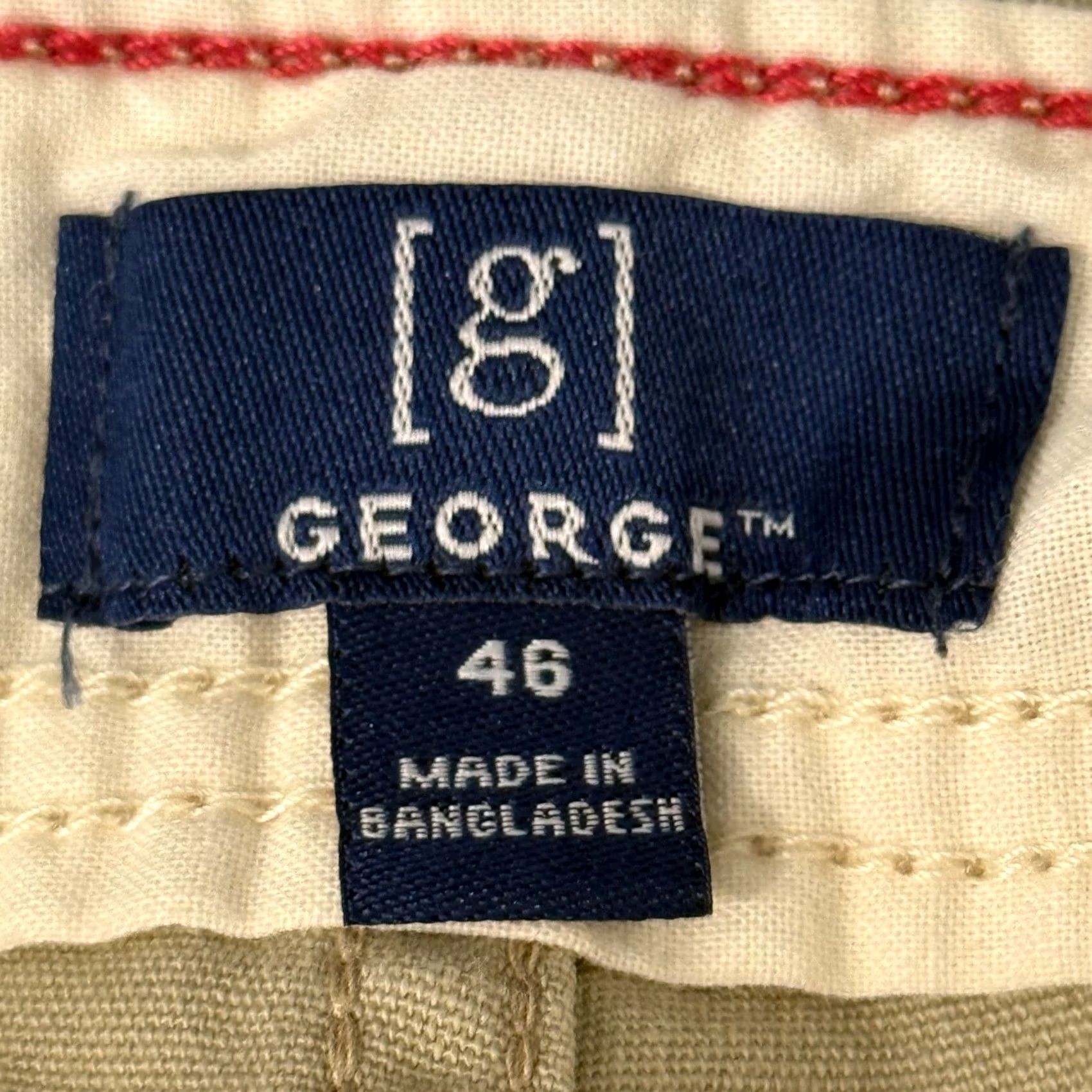 George George Cargo Shorts Tan Stretch Twill Utility Gorpcore HIking Men 46 Big & Tall 12in Inseam Beige Stone Wash 6-Pocket Casual Workwear Shorts Mens Size US 30 / EU 46 - 4 Thumbnail