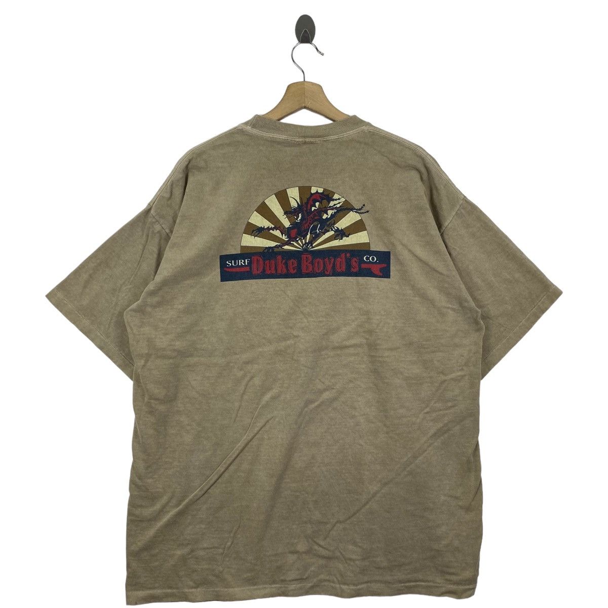 Vintage Vintage 90s DUKE BOYD'S CO. Surf Brand Print Brown Oversize Size US L / EU 52-54 / 3 - 3 Thumbnail