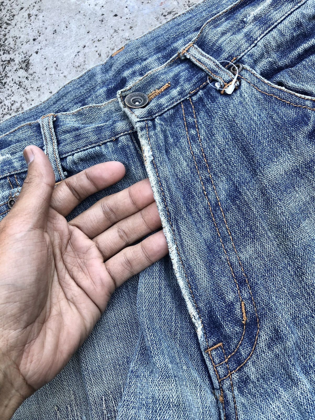 Japanese Brand JAPANESSE NYLAUS DISTRESSED DENIM Size US 30 / EU 46 - 5 Thumbnail