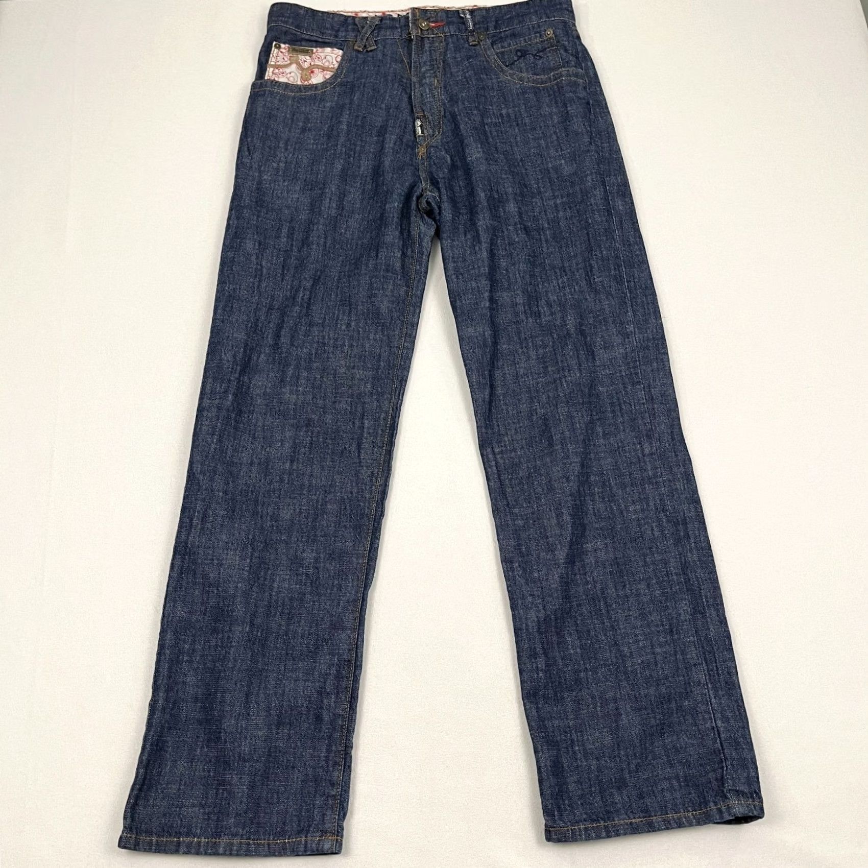 Vintage VINTAGE LRG Jeans 34x31 Blue Wildlife Animal Embroidered 90s Skate Mens Relaxed Straight Denim Pants Size US 34 / EU 50 - 3 Thumbnail