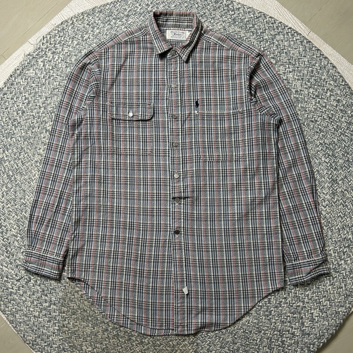 Polo Ralph Lauren × RRL Ralph Lauren × Vintage Vintage 80's Ralph Lauren cotton woven plaid flannel shirt Size US M / EU 48-50 / 2 - 1 Thumbnail
