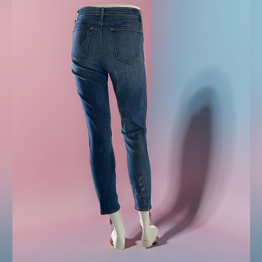J Brand J Brand Alana Women's Blue Jeans with Flower detail size 29 Size 29" - 2 Thumbnail
