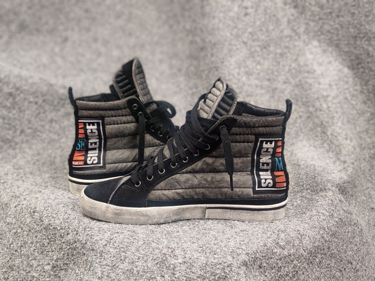 old DIESEL ハイカットarchive Diesel × Vintage Diesel Expoiak Denim Hi-Top Sneakers | Grailed