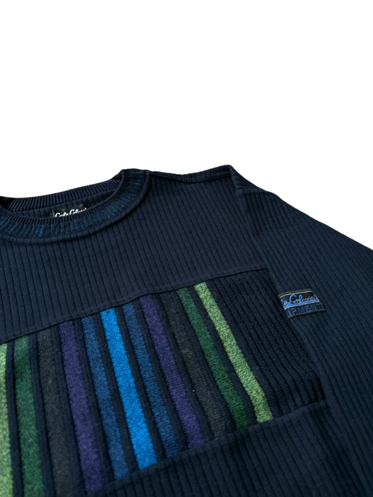 Carlo Colucci Mens CARLO COLUCCI Jumper colors Wool Pullover Sweater Size US XL / EU 56 / 4 - 2 Thumbnail