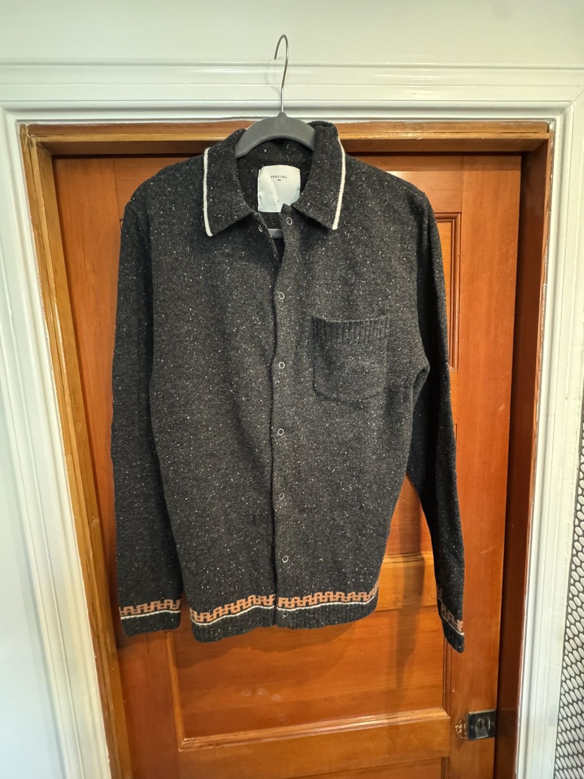 Percival Percival sweater knit LS polo shirt Size US L / EU 52-54 / 3 - 1 Thumbnail