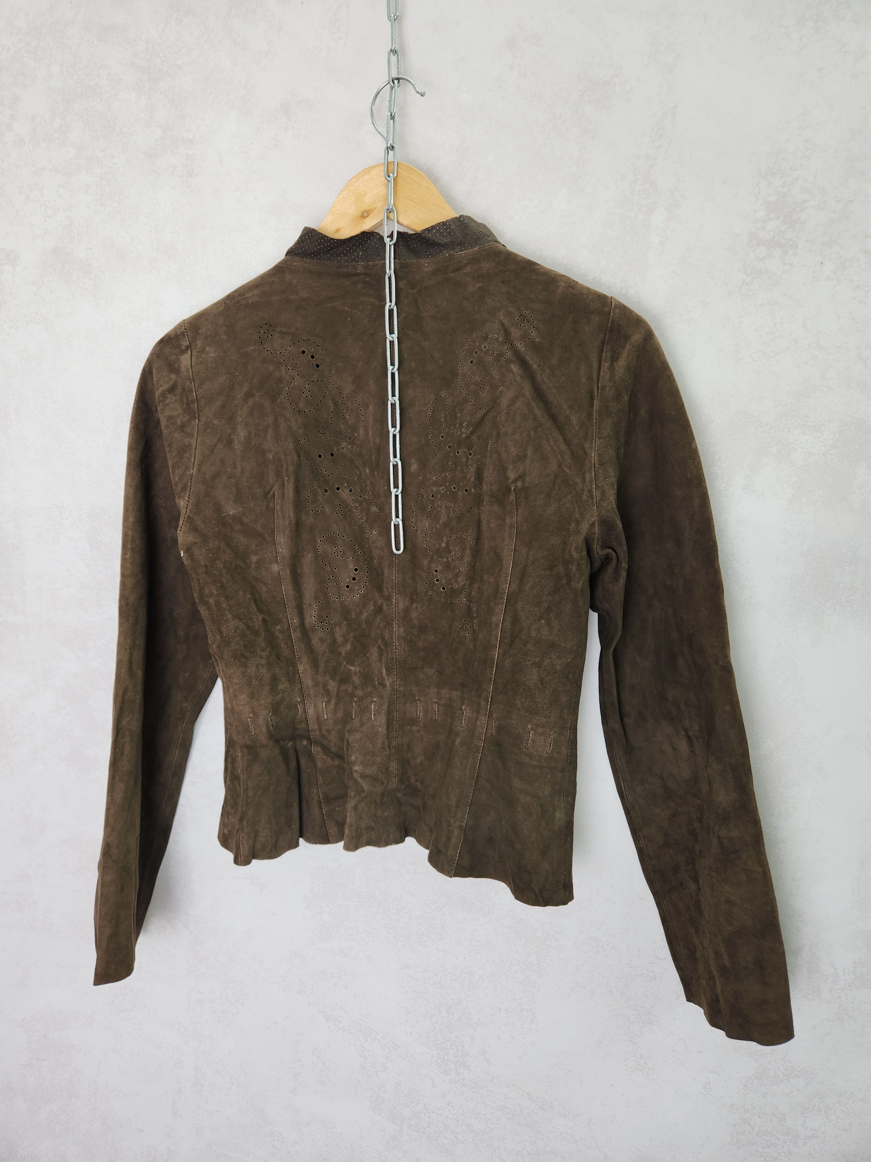 Kenzo Kenzo Jungle brown goat leather set skirt blazer vest Size M / US 6-8 / IT 42-44 - 5 Thumbnail