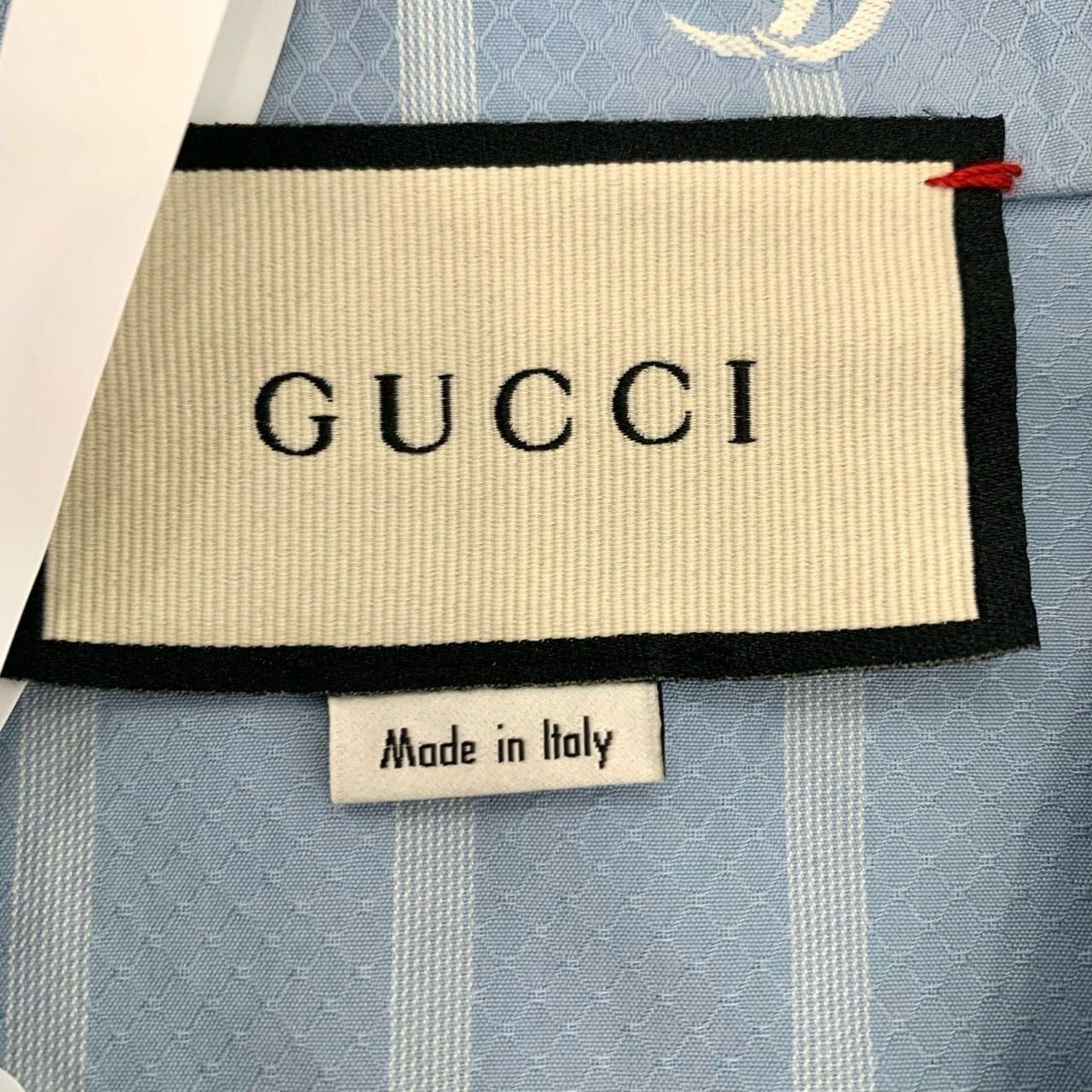 Gucci Gucci Double G Logo Embroidered Blue and White Striped Cotto Size M / US 6-8 / IT 42-44 - 2 Thumbnail