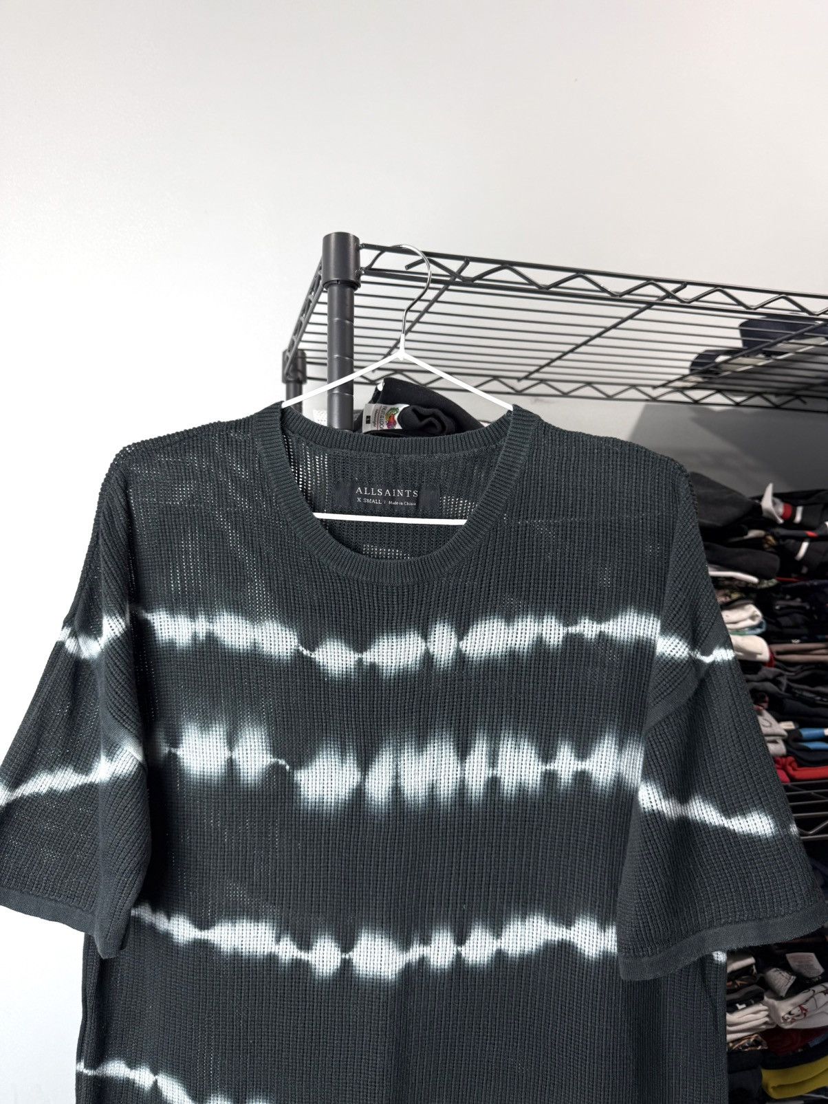 Allsaints Vintage AllSaints Mesh T Shirt Tie Dye Avant Garde Size US S / EU 44-46 / 1 - 2 Thumbnail