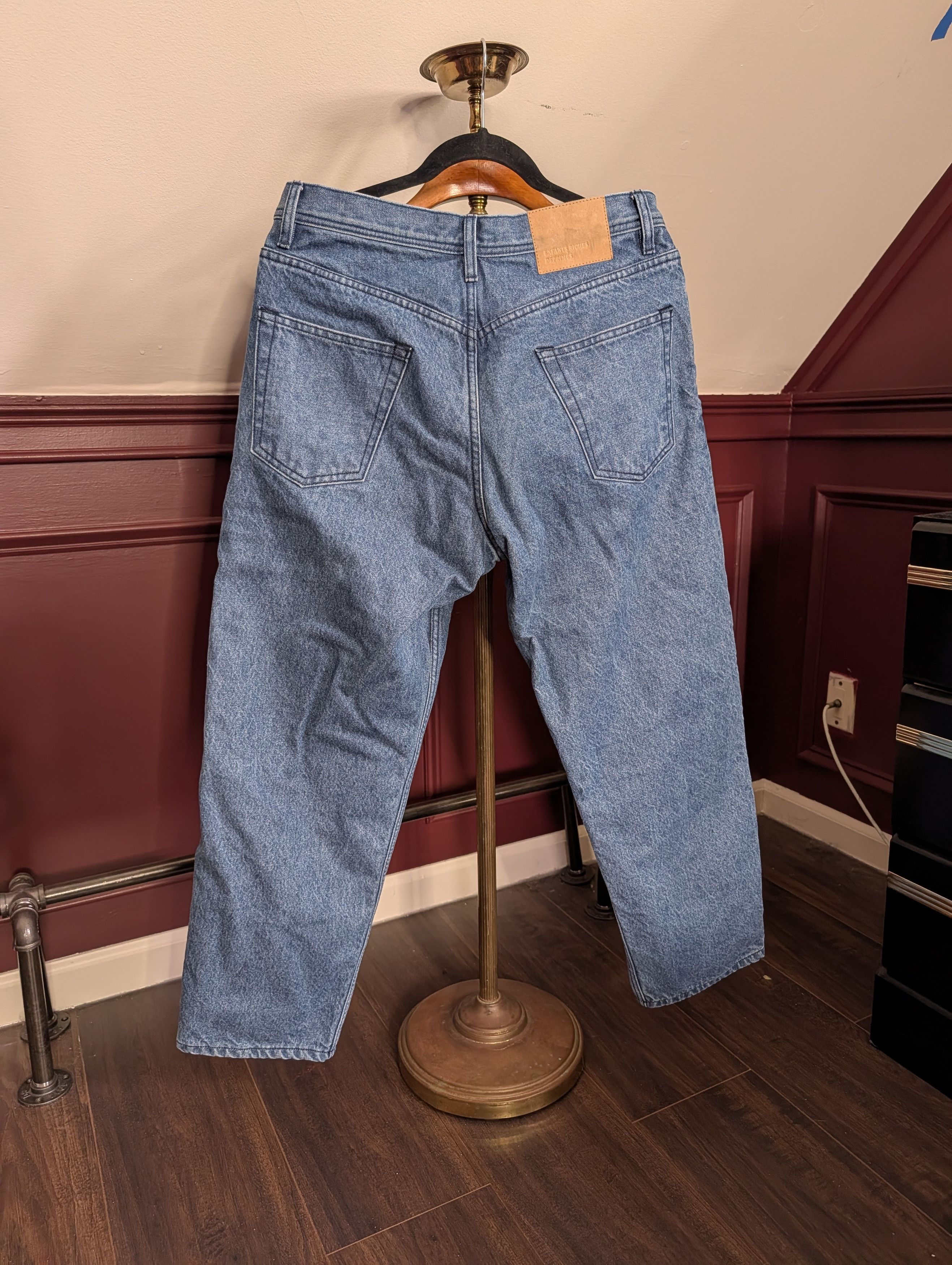 Enfants Riches Deprimes RARE FW22 blue flannel lined salmon denim jeans w tags Size US 31 - 9 Thumbnail
