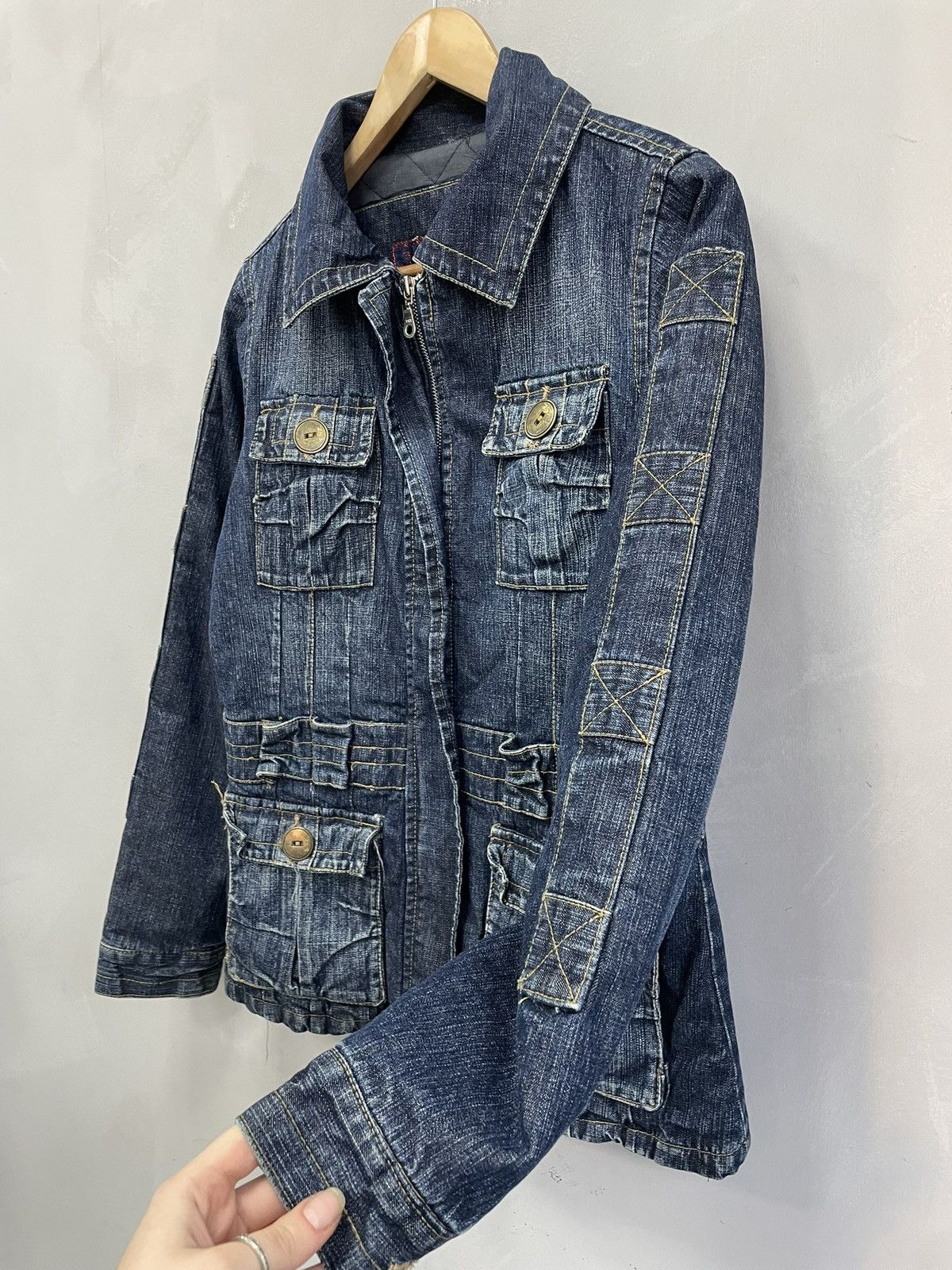 If Six Was Nine If six was nine style denim multipocket denim jacket y2k Size US M / EU 48-50 / 2 - 4 Thumbnail
