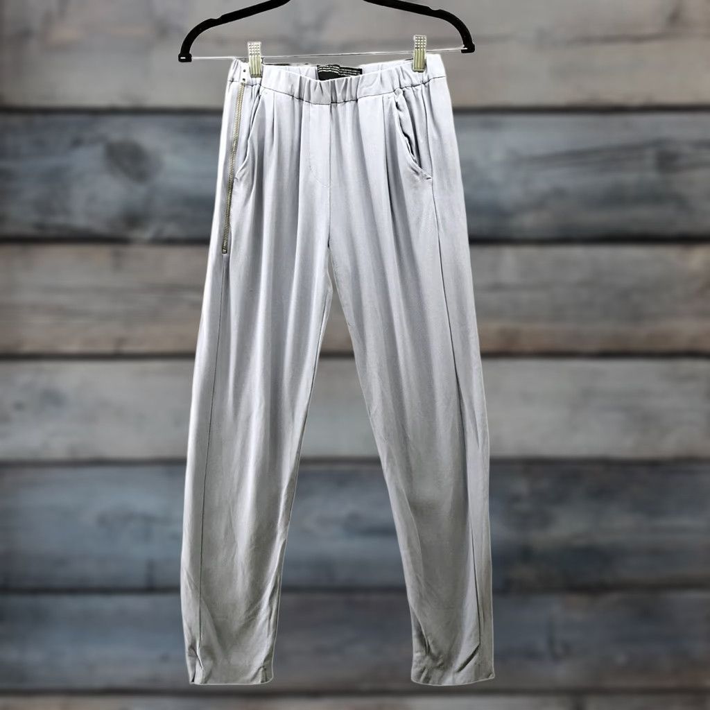 The Kooples VINTAGE The Kooples Side Zip Pants Womens 24 Dress Pants Blue Crepe Zipper Front Flat 27.5in Inseam Womens Dress Pants FP621 Size 42" / US 20 - 1 Thumbnail