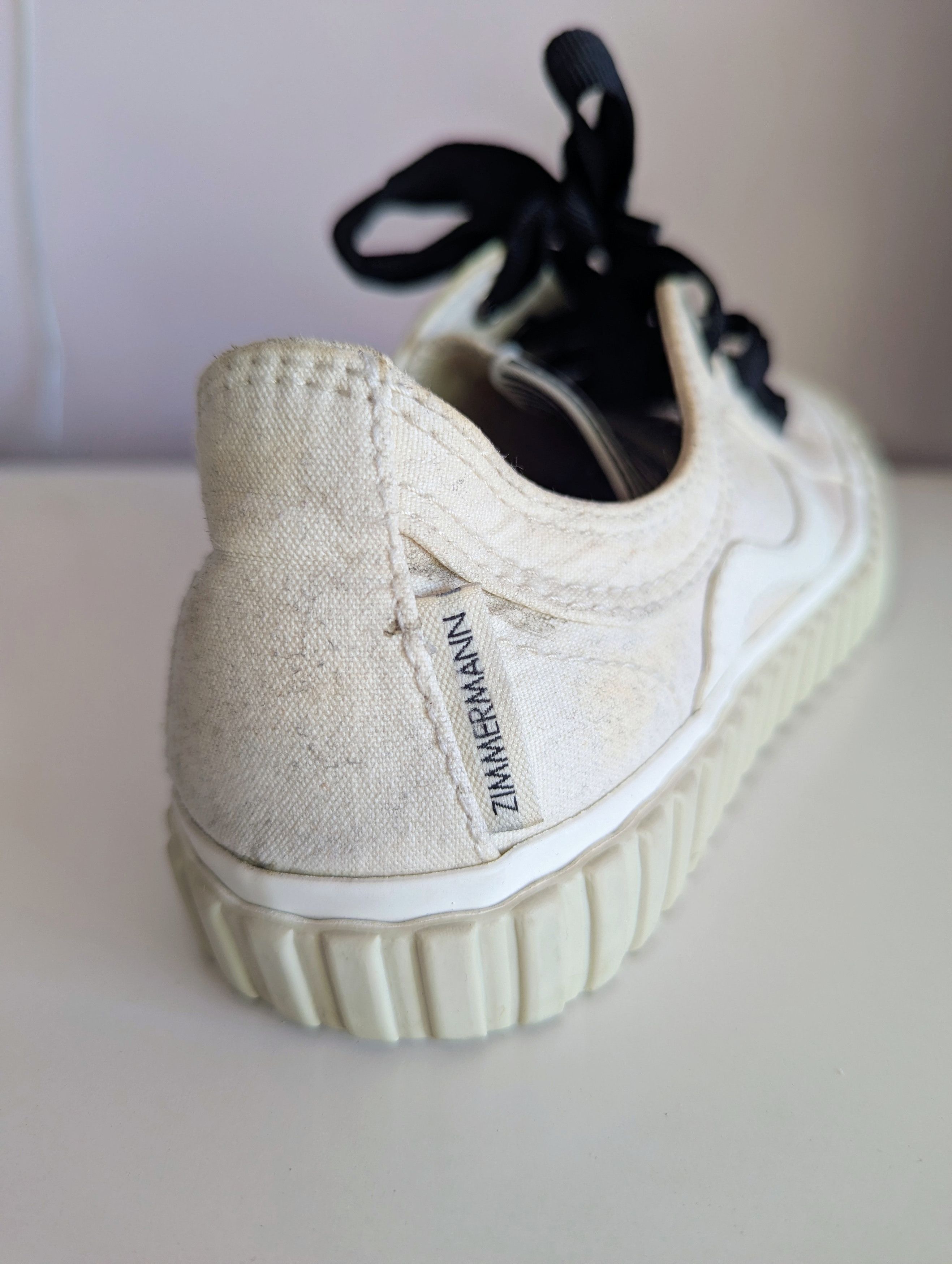 Zimmermann Zimmermann Canvas Ribbon Sneakers Cream Black 37 US 6.5 Size US 7 / IT 37 - 16 Thumbnail