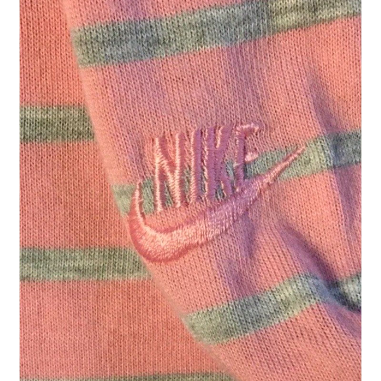 Nike Vtg Nike Striped Swoosh Collared Shirt M Pink Mens T-Shirt 80s 90s Vaporwave Surf Grunge Size US M / EU 48-50 / 2 - 2 Thumbnail