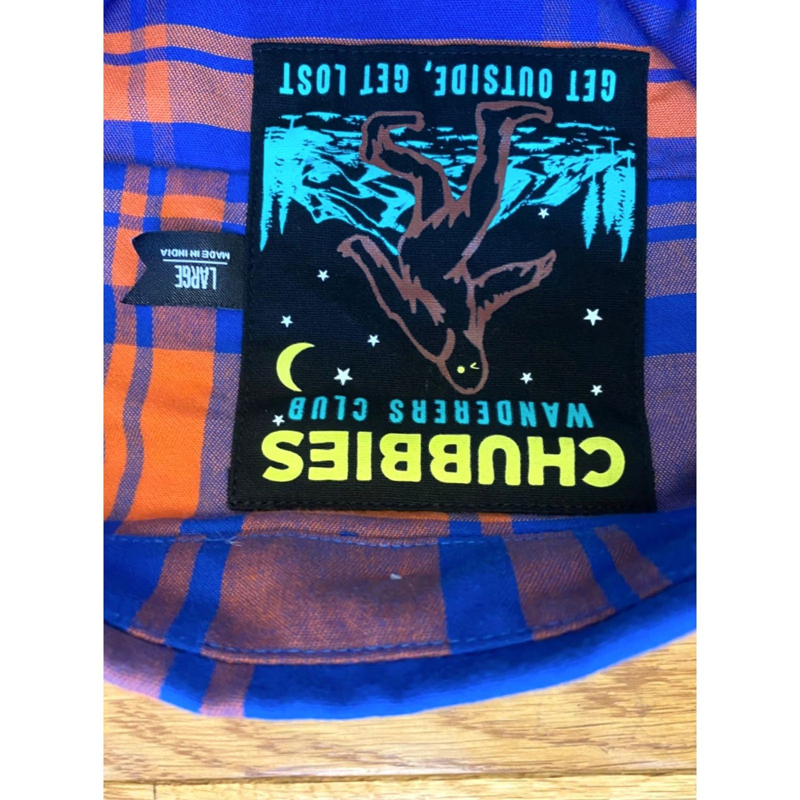 Chubbies Chubbies Button-Up Shirt Plaid Flannel Blue/Orange In Tent Wanderers Club Sz L Mens Shirt Size US L / EU 52-54 / 3 - 3 Thumbnail
