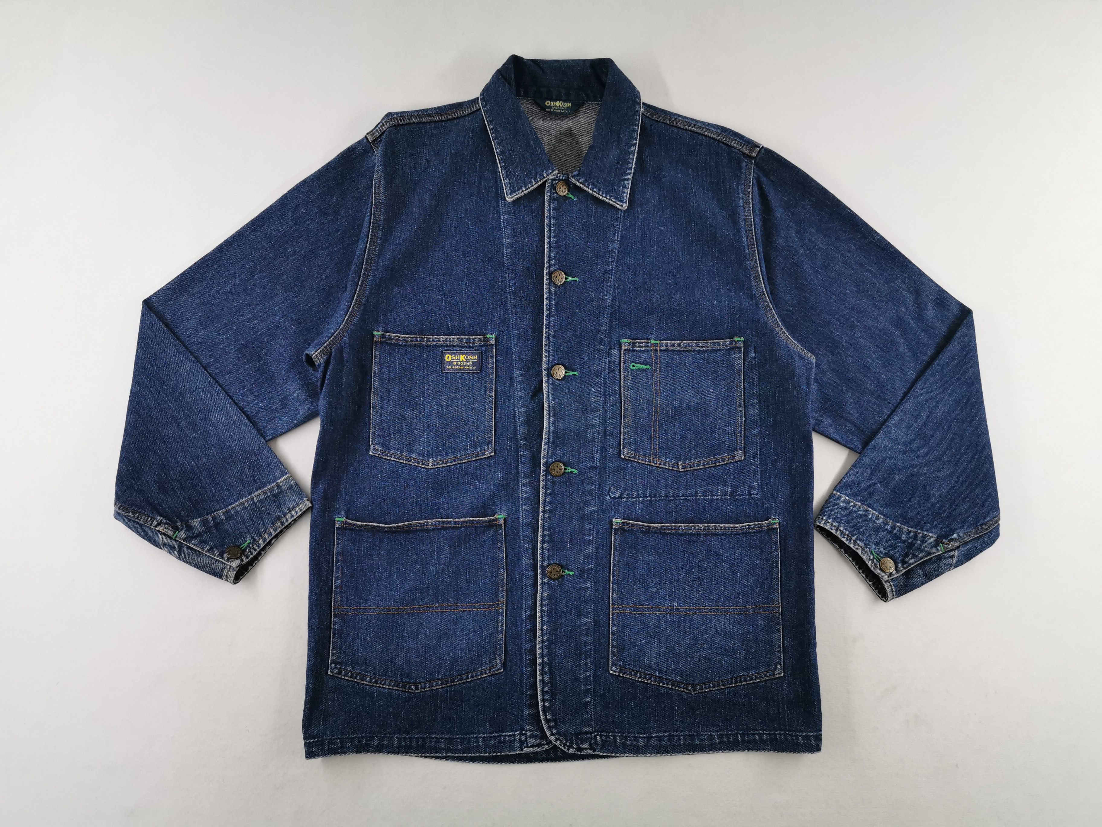 Oshkosh Vintage 80's Oshkosh Chore Denim Jeans Jacket Size M Size US M / EU 48-50 / 2 - 1 Thumbnail