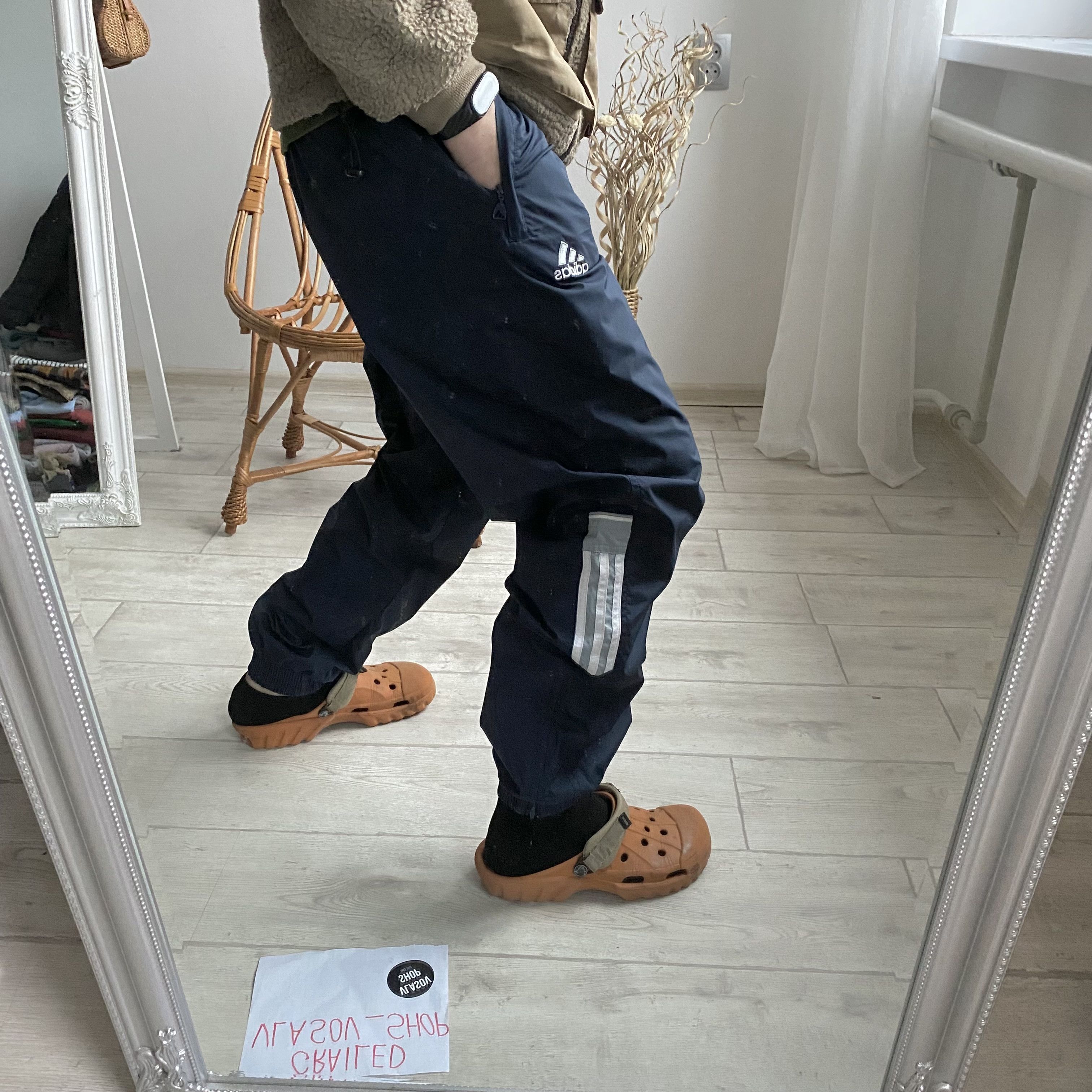 Adidas Adidas 00’s Vintage Y2K Nylon Track Baggy Pants drill Size US 32 / EU 48 - 10 Thumbnail