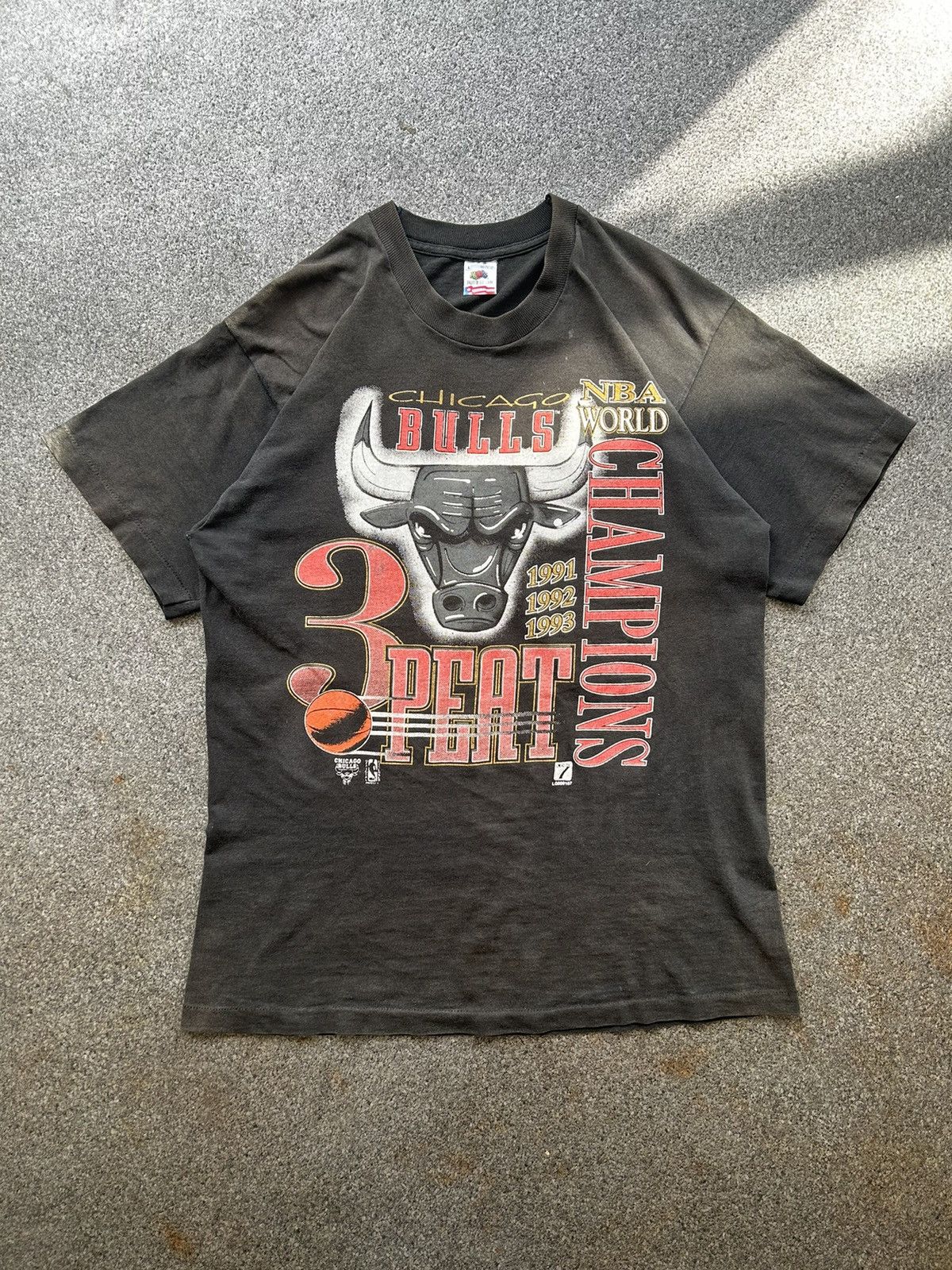 Vintage 1993 Chicago Bulls NBA Rap T Shirt