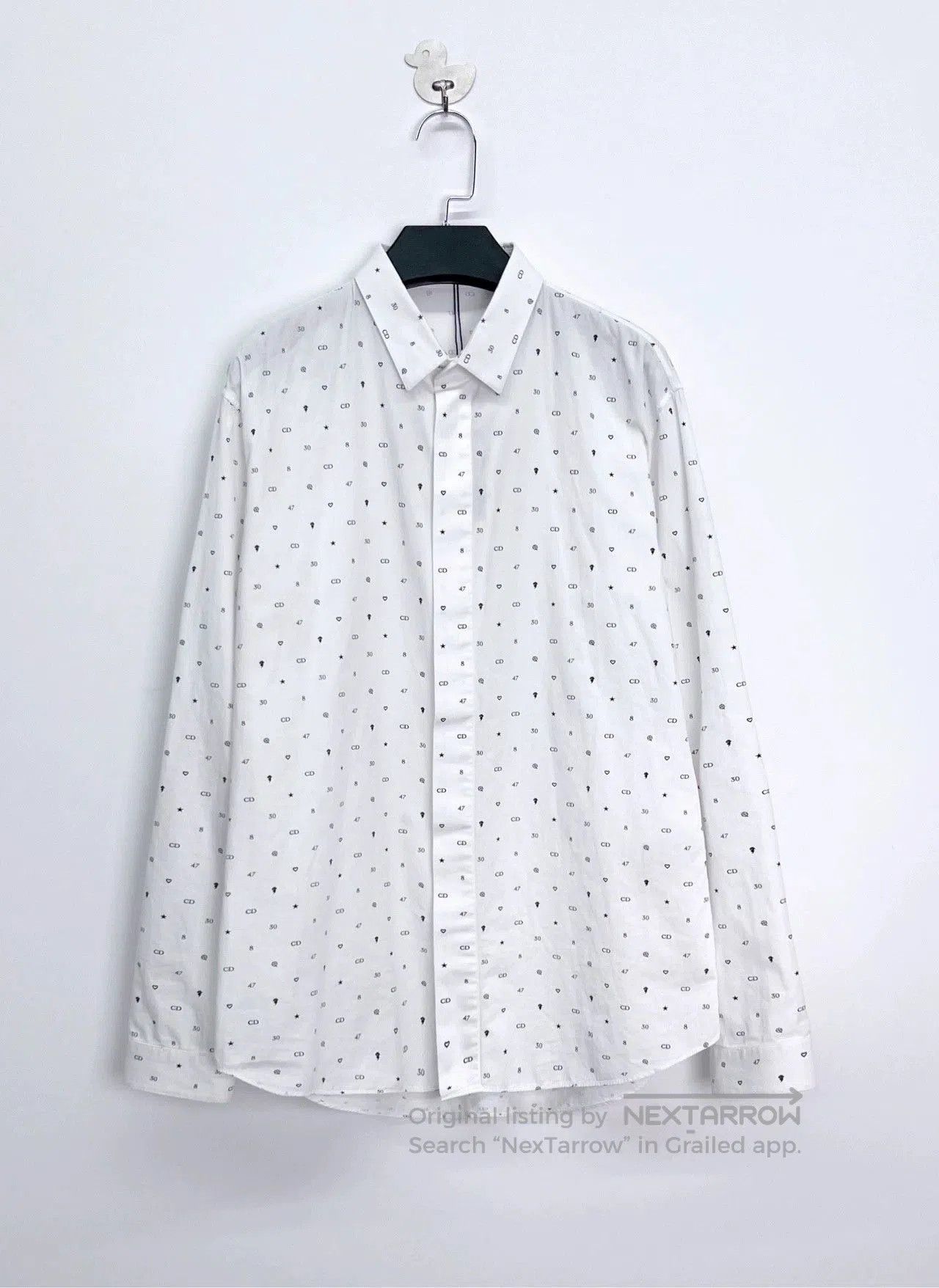 Dior Dior White Logo Hidden Button. Size US L / EU 52-54 / 3 - 1 Thumbnail