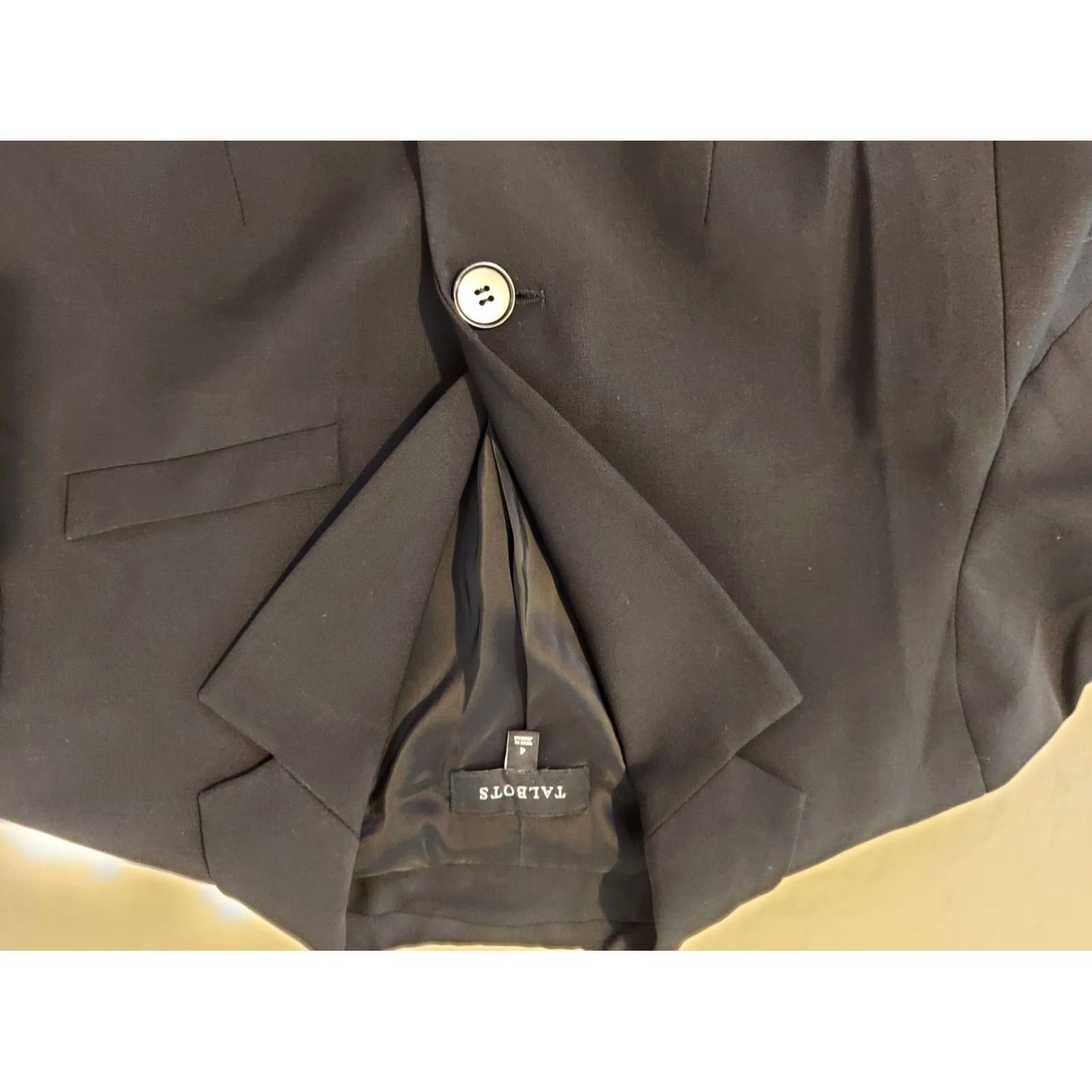 Talbots Womens Talbots Wool Jacket Blazer 4 Black Jacket Women 4 Wool Black Talbots Basic Jacket Womens Size S / US 4 / IT 40 - 2 Thumbnail