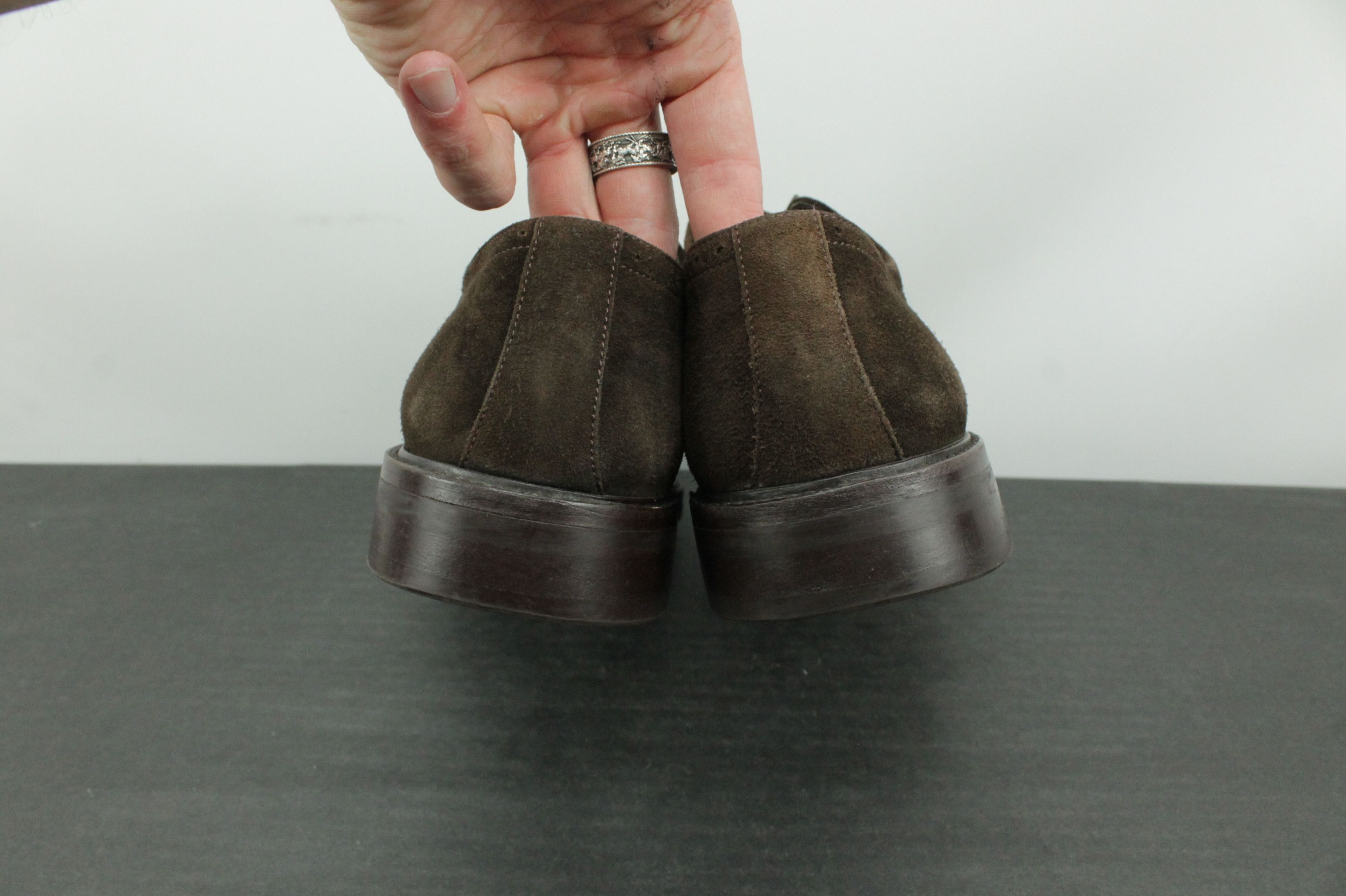 Bally Bally Switzerland Brown Suede Dress Shoes Derby Oxford Size US 9.5 / EU 42-43 - 4 Thumbnail