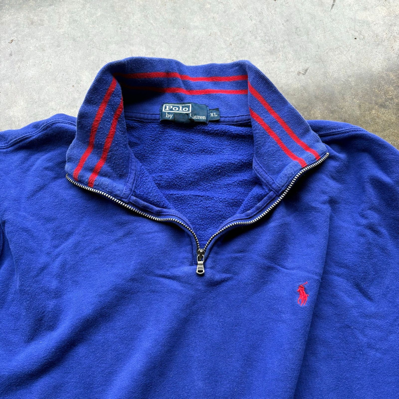 Polo Ralph Lauren Beautiful Vintage Polo Ralph lauren Quarter Zip sweatshirt Size US XL / EU 56 / 4 - 2 Thumbnail