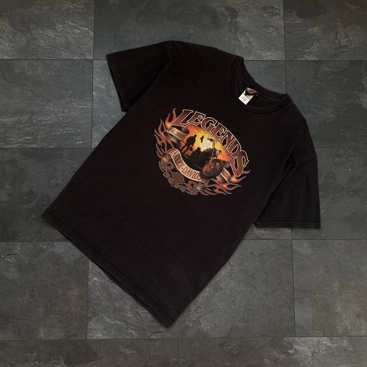 Harley Davidson × Vintage Vintage Harley Davidson big logo legends tee shirt Size US XL / EU 56 / 4 - 1 Thumbnail
