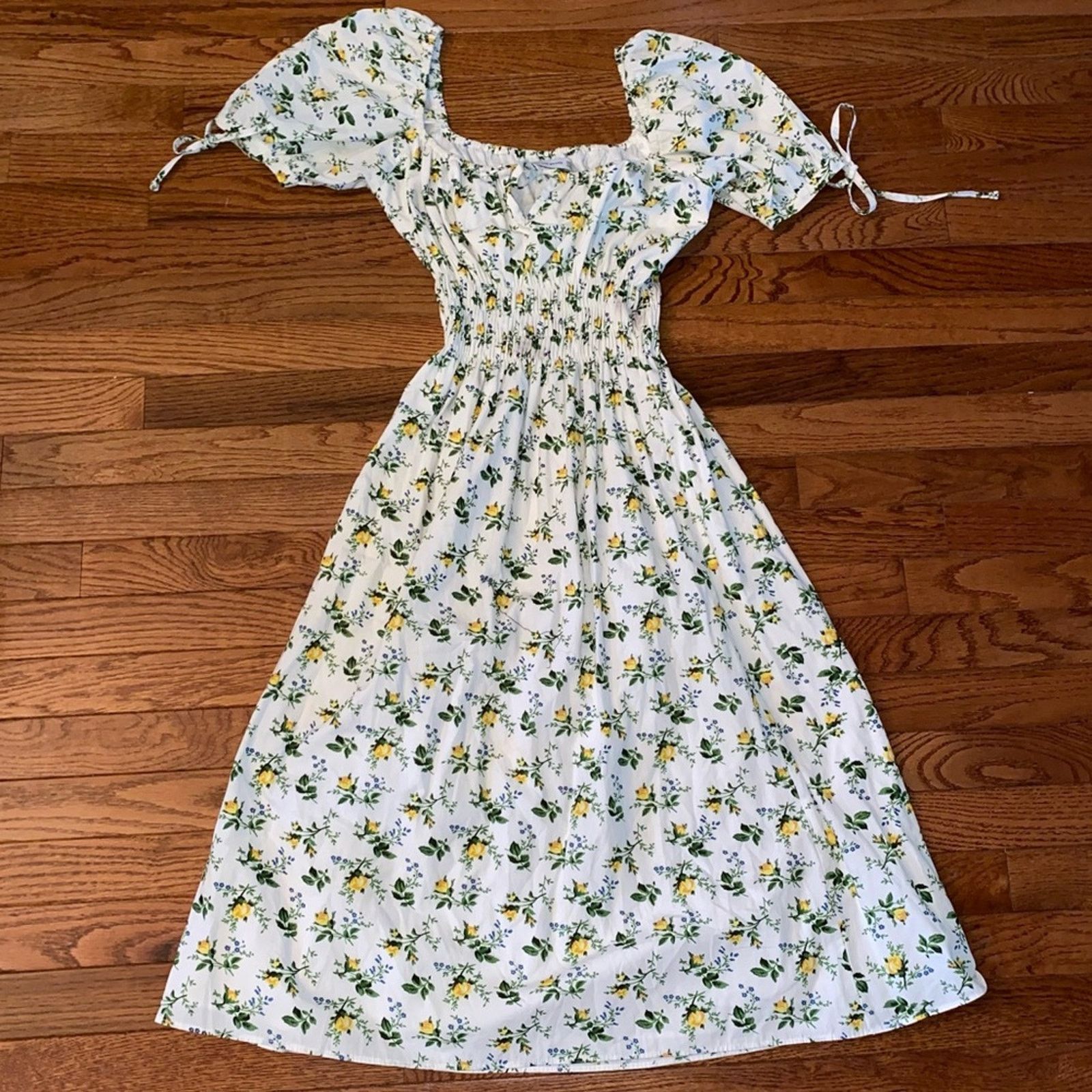FAITHFULL $219 Faithfull the Brand Flora Midi Dress Bendita Floral S Size S / US 4 / IT 40 - 3 Thumbnail