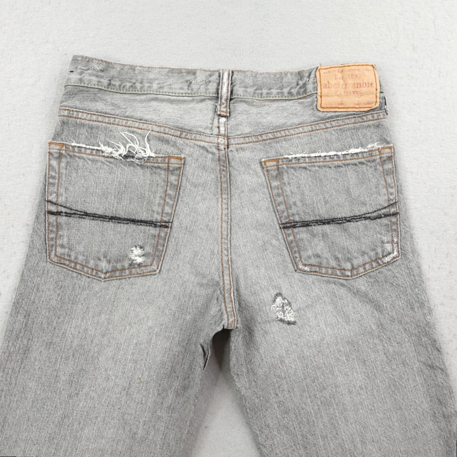 Abercrombie & Fitch VINTAGE Abercrombie Jeans Womens 14 Gray Denim Capri Low Rise Cropped Y2K Size 36" / US 14 / IT 50 - 5 Thumbnail