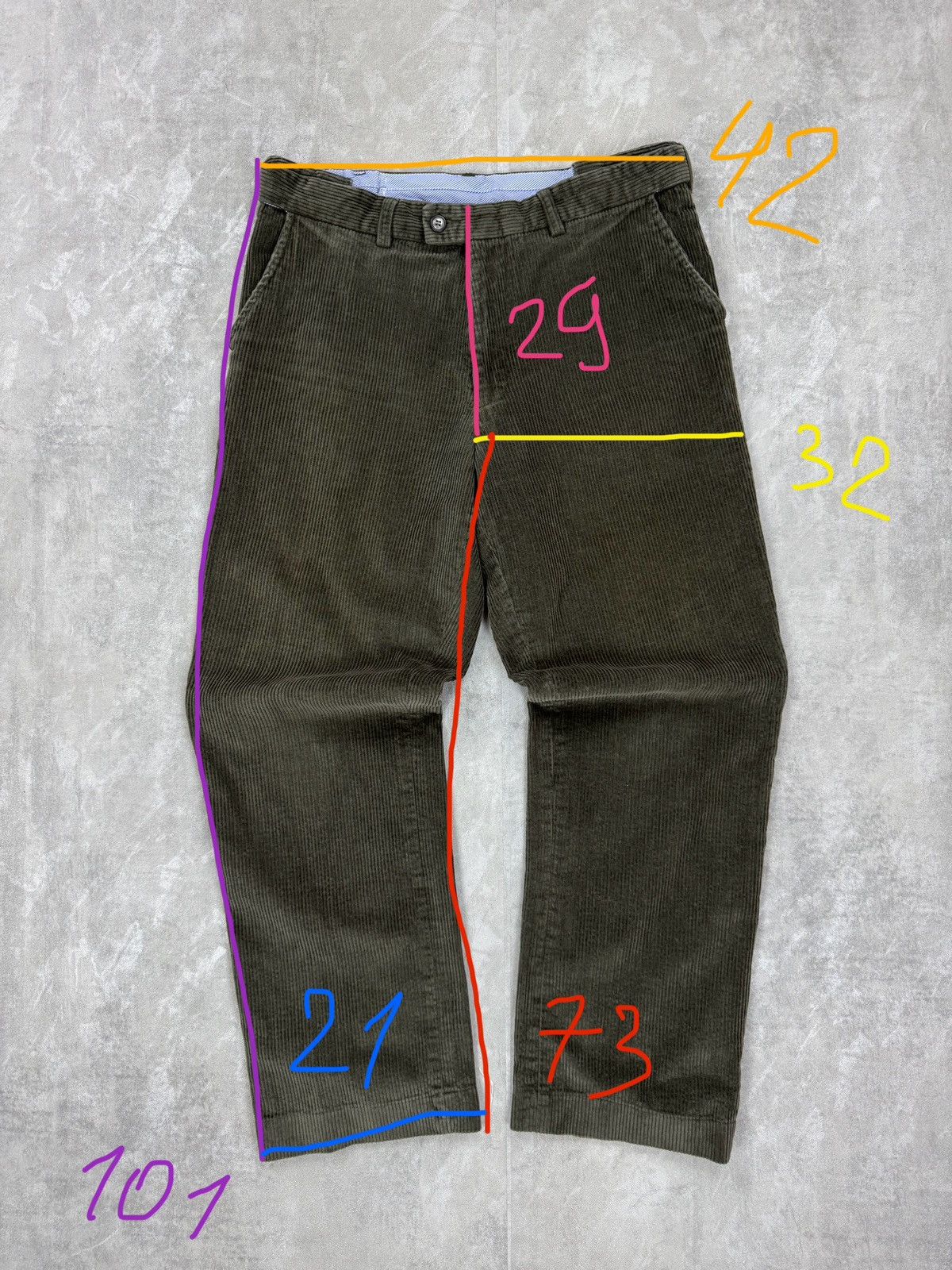Other Skopes Khaki Corduroy pants flat front Mens velvet trousers Size US 36 / EU 52 - 11 Thumbnail