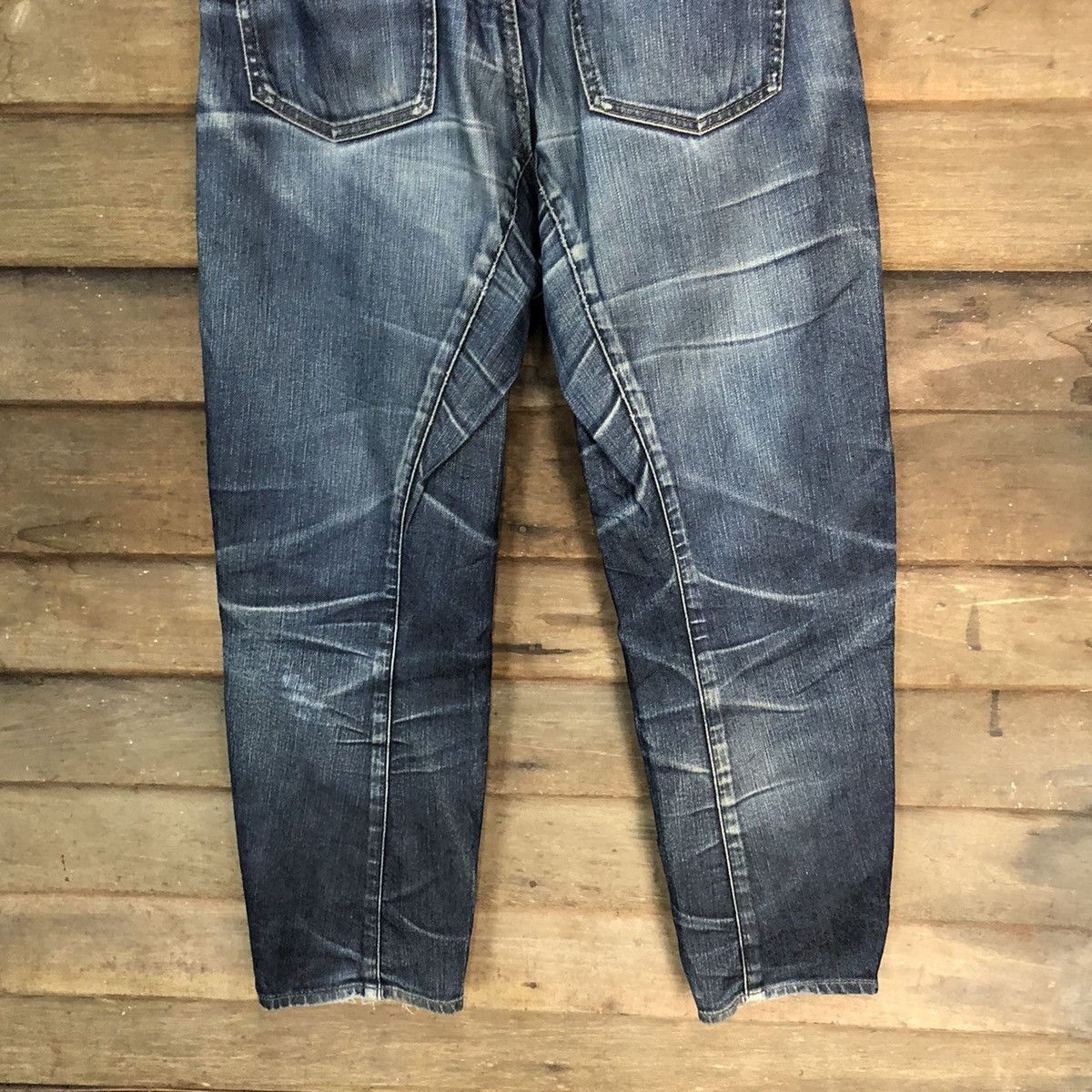 Japanese Brand Uniqlo Jeans Blue faded Distressed Denim Pants #7328 Size US 27 - 14 Thumbnail