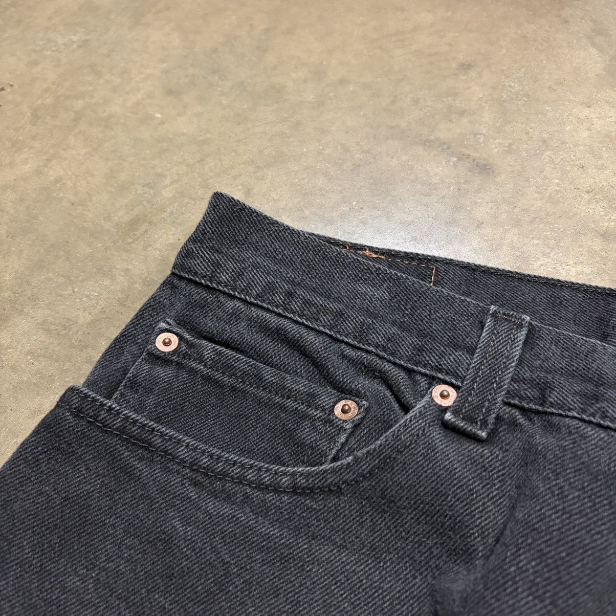 Levi's Vintage Levis 550 Black Denim Jeans Faded Baggy Grunge Punk Size US 36 / EU 52 - 6 Thumbnail