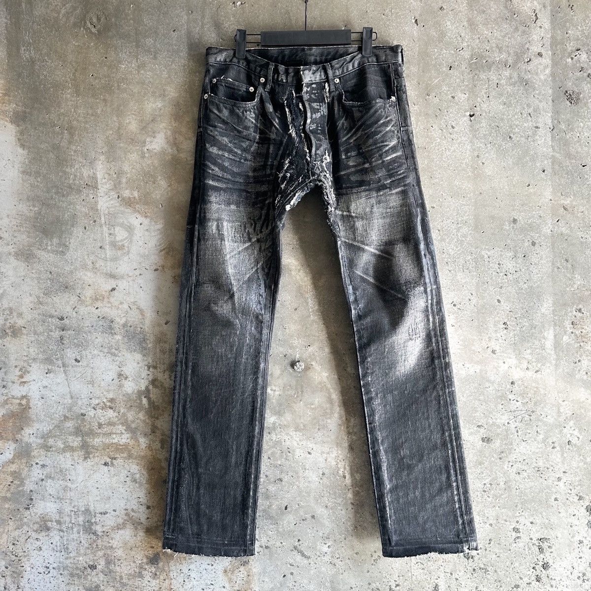 Dior Dior THRASHED AW03 “LUSTER” BORO Waxed Repair Denim By Hedi Size US 32 / EU 48 - 10 Thumbnail
