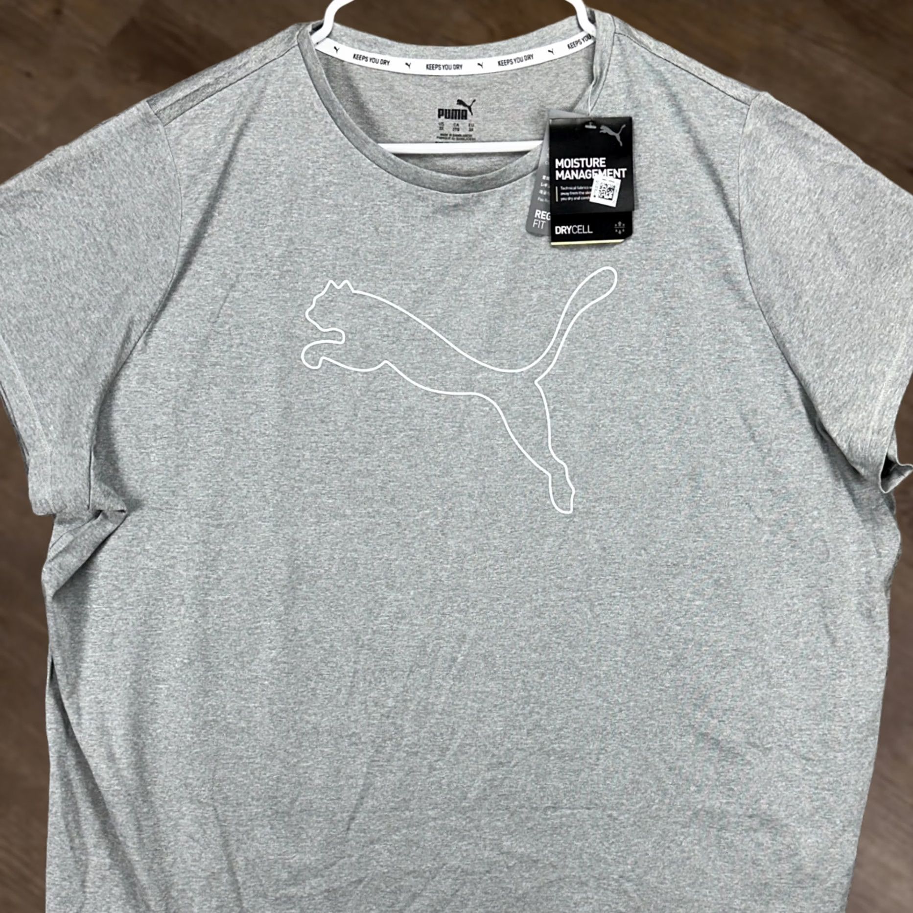 Puma Puma Womens 3X Gray Graphic Logo Short Sleeve Crewneck T-Shirt NEW Size XXL / US 16-18 / IT 52-54 - 1 Thumbnail